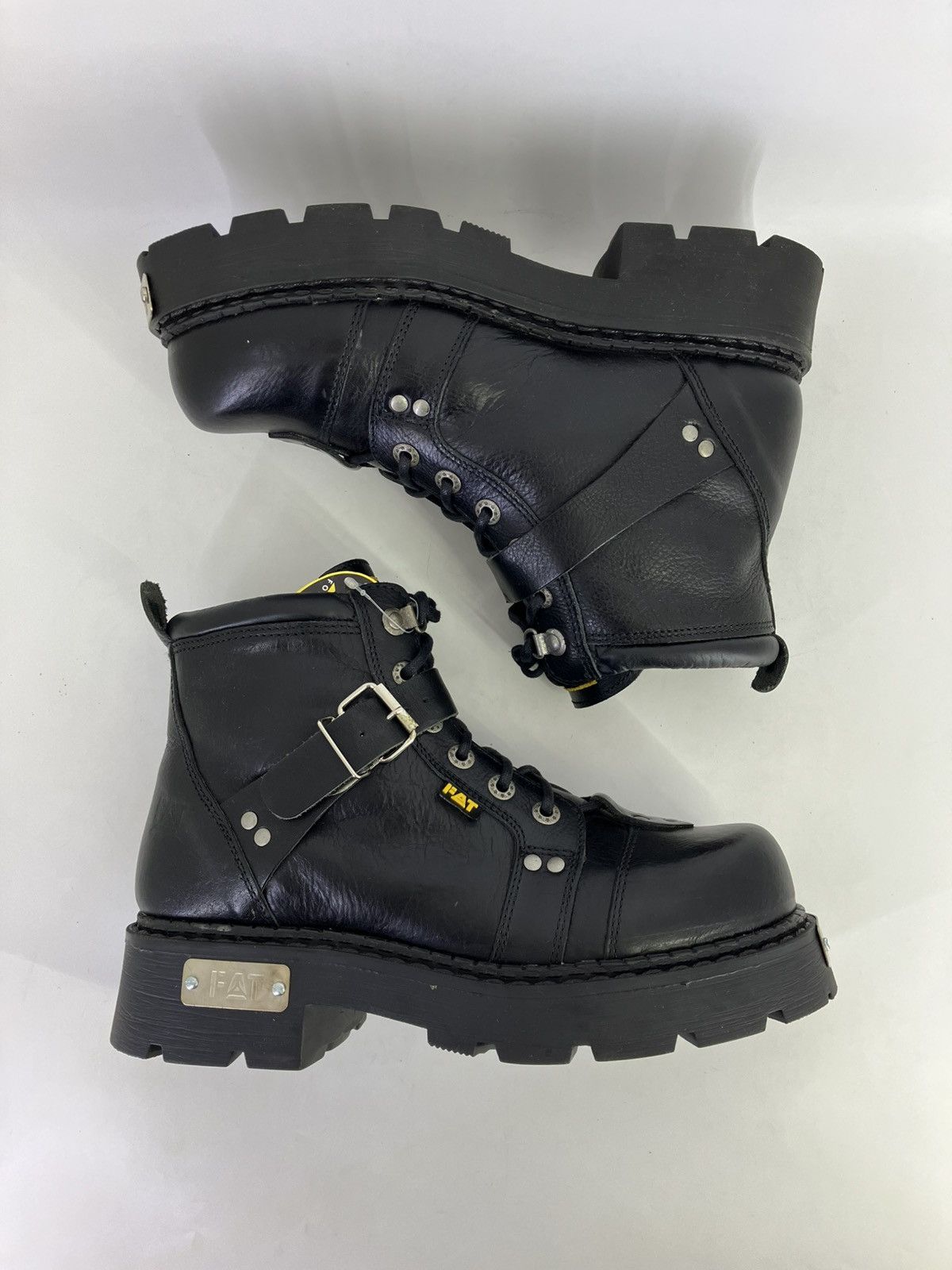 Vintage Genuine leather platform boots 90s00s FAT Size US 10 / EU 43 - 5 Thumbnail