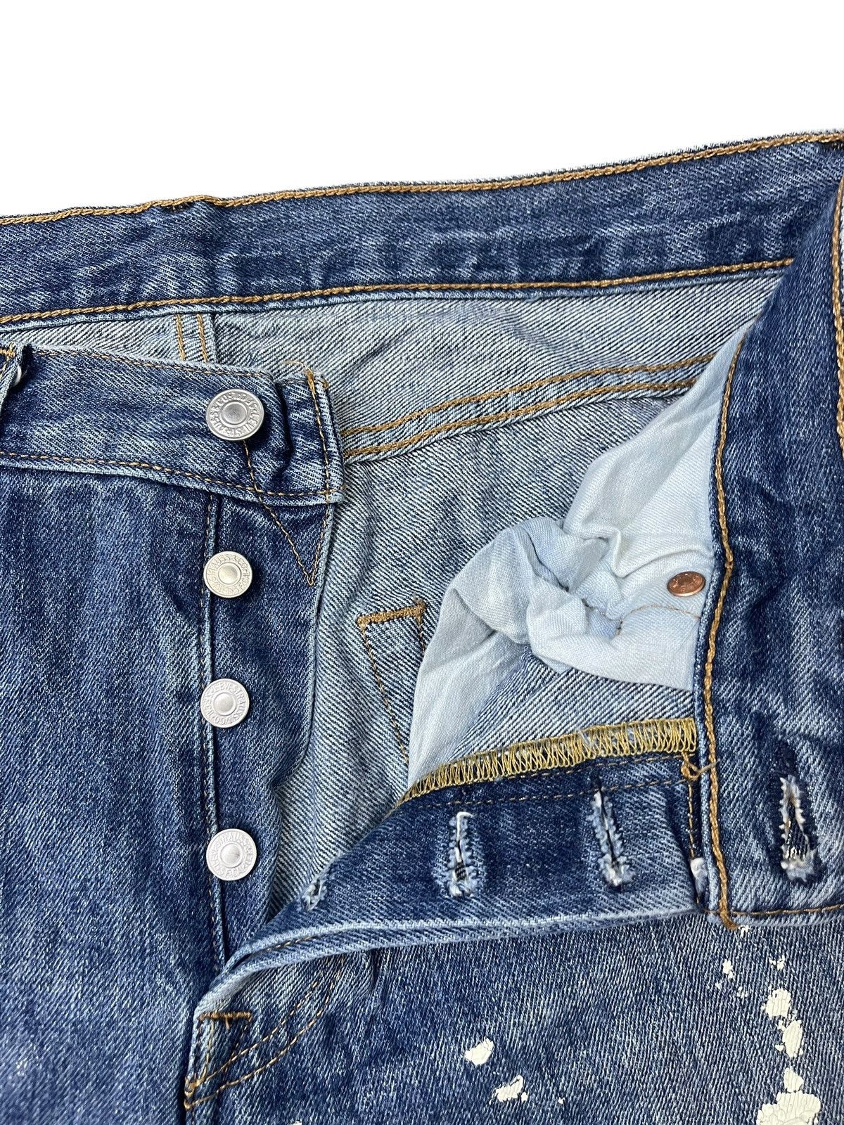 Levi's Vintage Levi’s 501 Jeans Workwear Paint Water Less Size US 30 / EU 46 - 6 Thumbnail