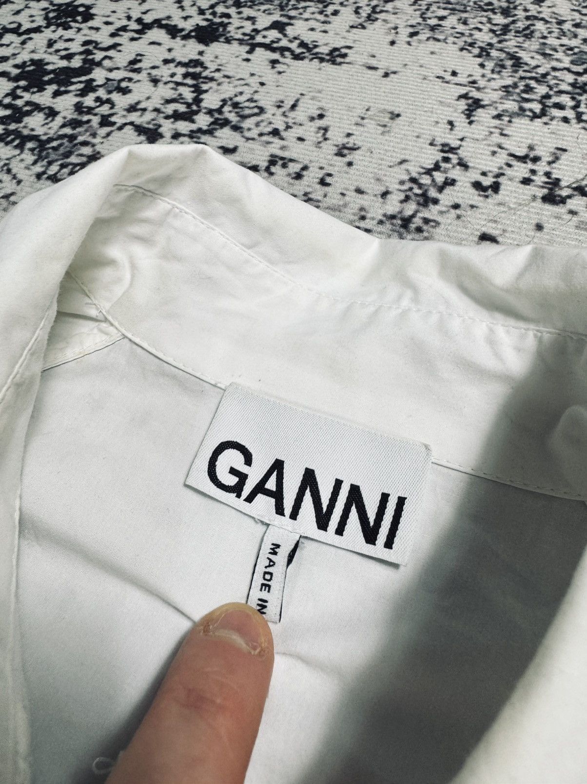 Designer × Gianni Valentino Ganni flara Shirt L XL White womens Size US XL / EU 56 / 4 - 4 Thumbnail