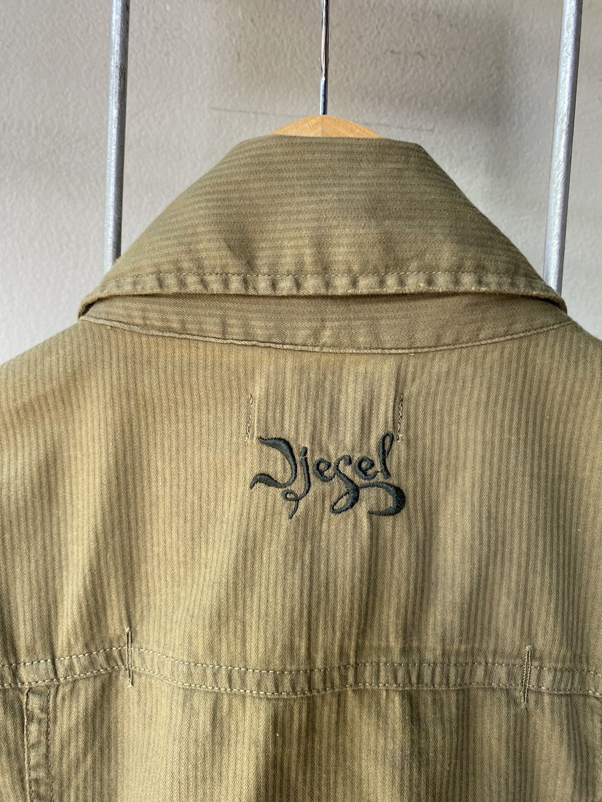 Diesel DIESEL Olive Snap Button Shirt Size M / US 6-8 / IT 42-44 - 6 Thumbnail
