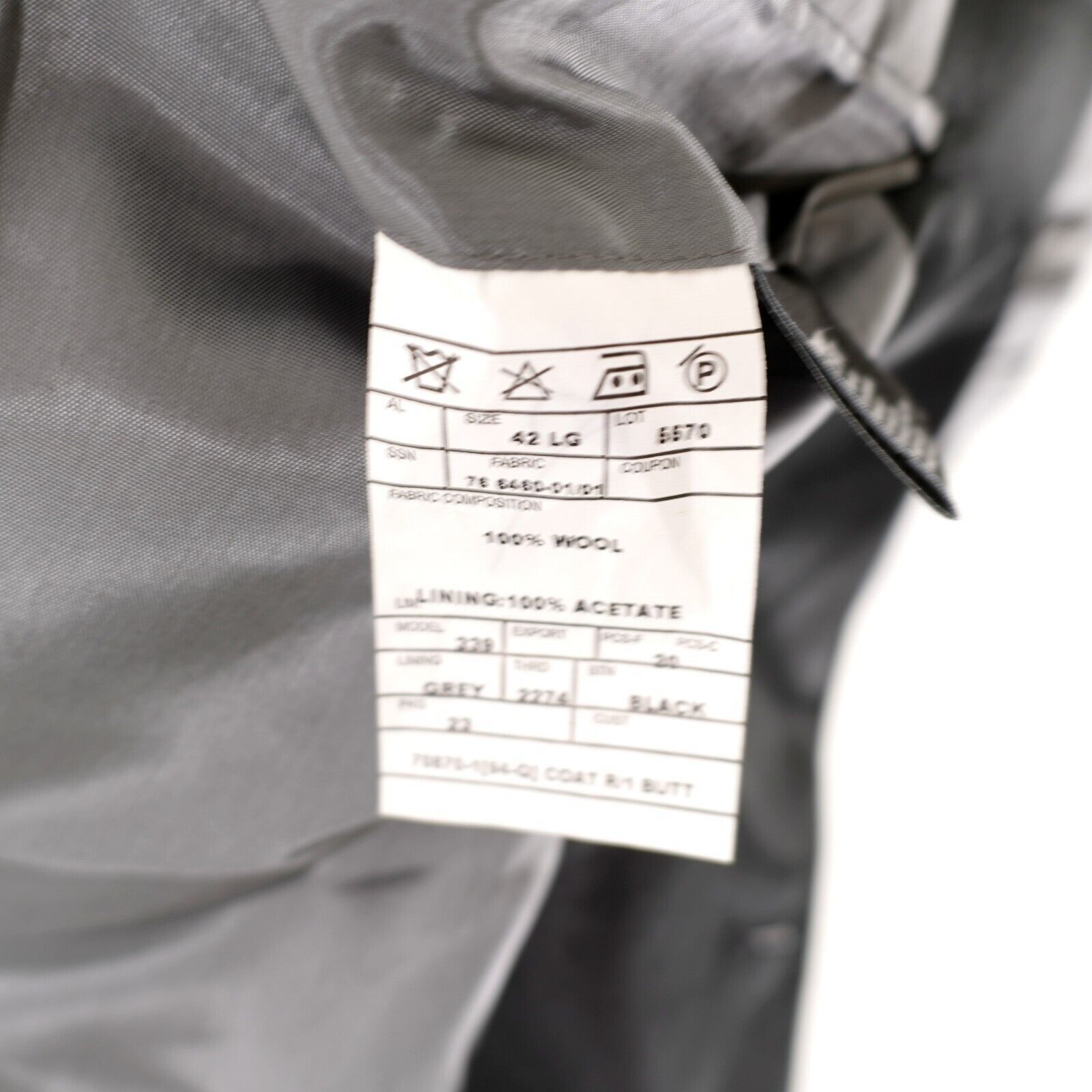 Stafford Stafford Essentials Black Wool 1 Felt Button Tuxedo Jacket 4 Size 40L - 13 Thumbnail