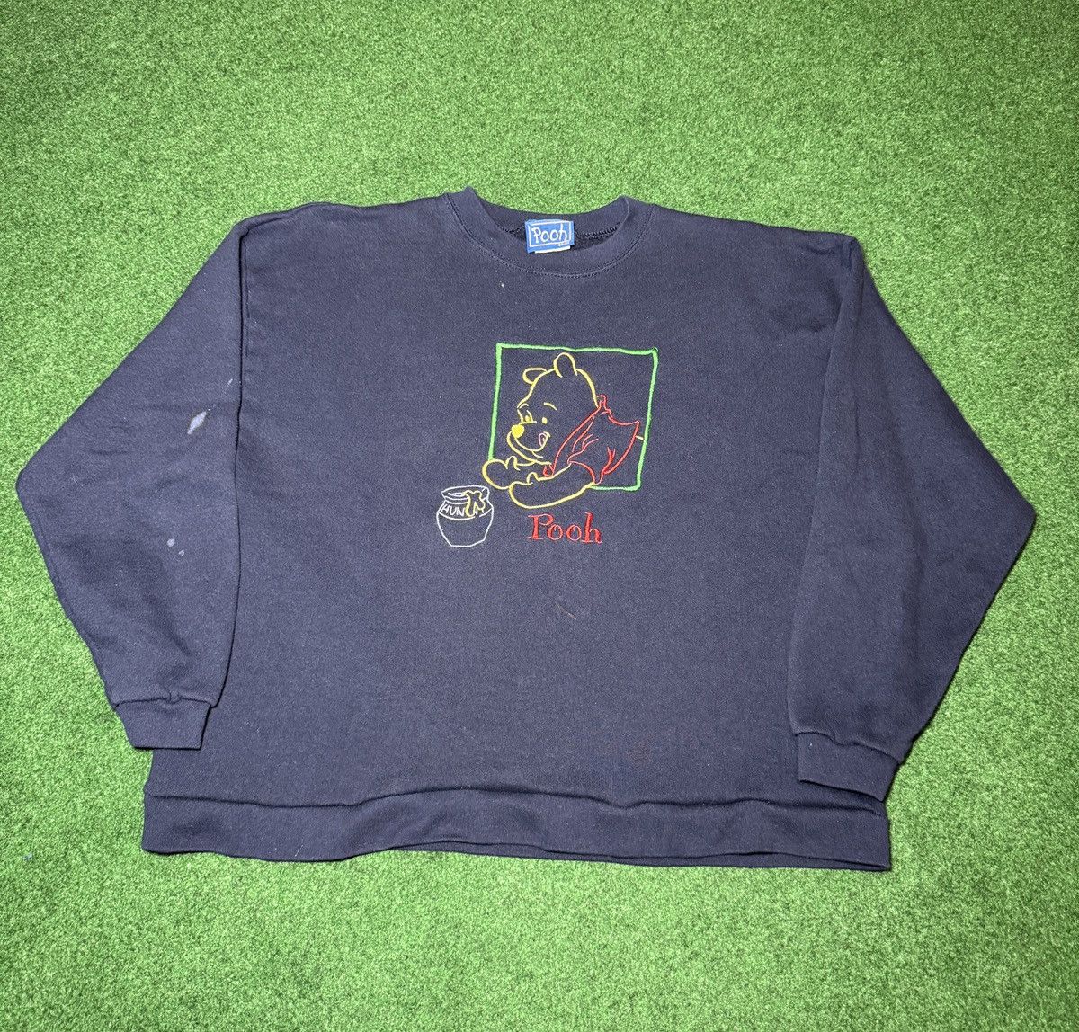Disney × Vintage Vintage 90s Winnie The Pooh Cropped Crewneck Sweatshirt Size L / US 10 / IT 46 - 1 Thumbnail