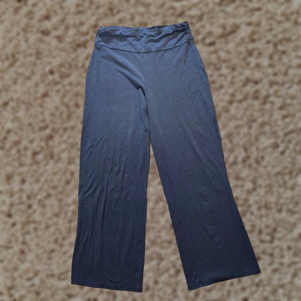 Boden Boden Pants Womens Size 8 Navy Blue Wide Leg Pull On Lounge Comfort Casual Yoga Size 30" / US 8 / IT 44 - 1 Thumbnail