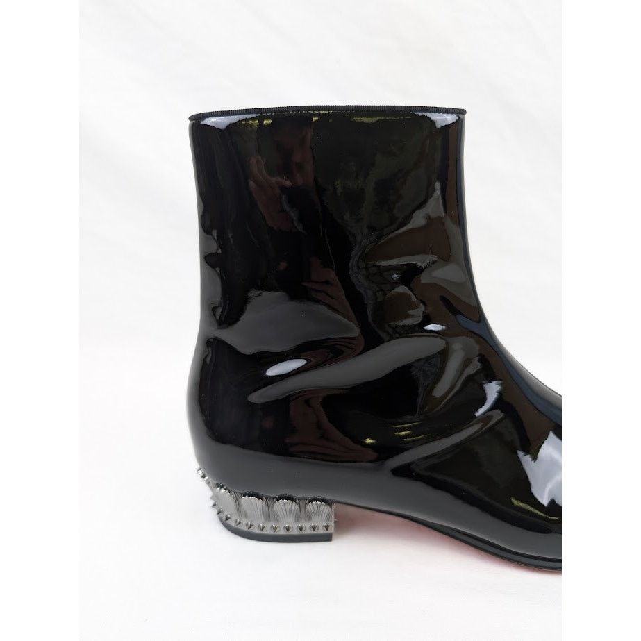 Christian Louboutin o1rshd1 Patent Lipsiboots in Black/Lin Loubi Size US 11.5 / EU 44-45 - 4 Thumbnail