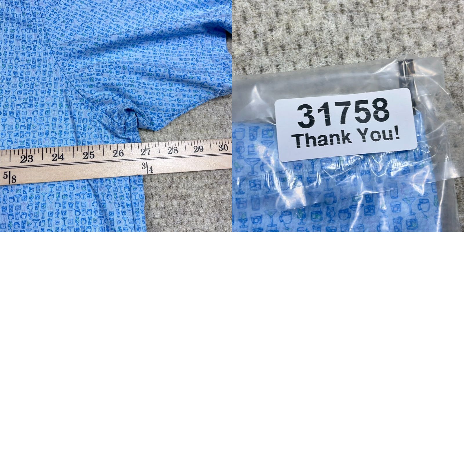 Peter Millar Peter Millar Polo Shirt Men 2XL Blue Geometric Logo Short Sleeve Size US XXL / EU 58 / 5 - 8 Thumbnail