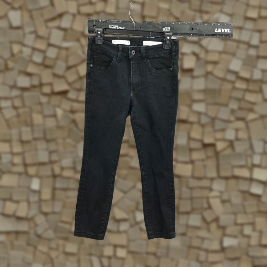 Anthropologie Pilcro and The Letterpress Jeans Size 27 Womens Black Dark Wash High Rise Skinny Denim 5-Pocket Size 27" / US 4 / IT 40 - 1 Thumbnail