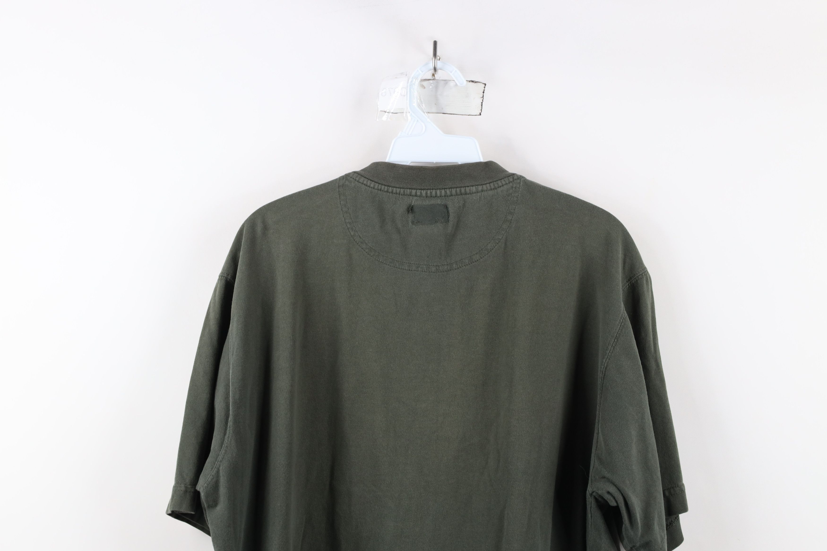 Dickies × Vintage Vintage Dickies Spell Out Short Sleeve Henley T-Shirt Green Size US L / EU 52-54 / 3 - 12 Thumbnail