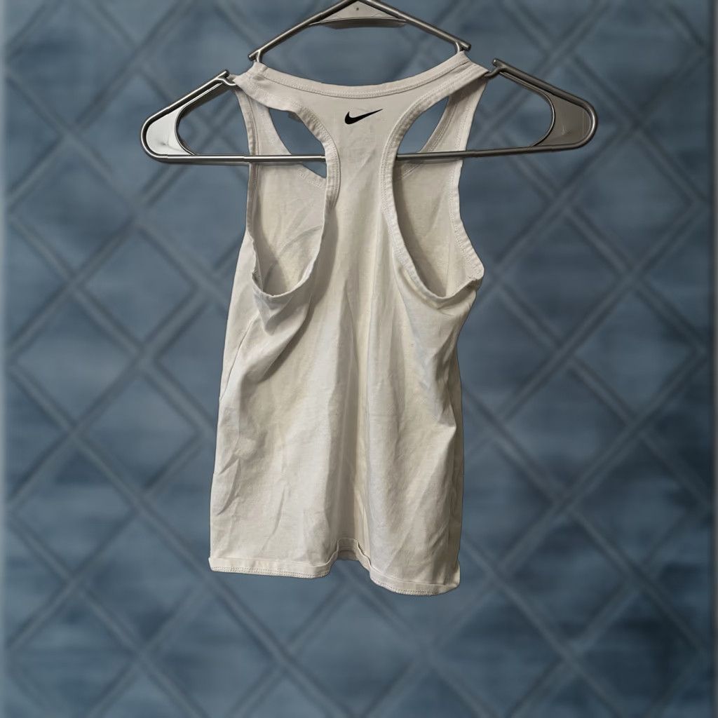 Nike Nike Dri-Fit Sleeveless Tank Top Womens White Logo Athletic Shirt S Small Size S / US 4 / IT 40 - 1 Thumbnail
