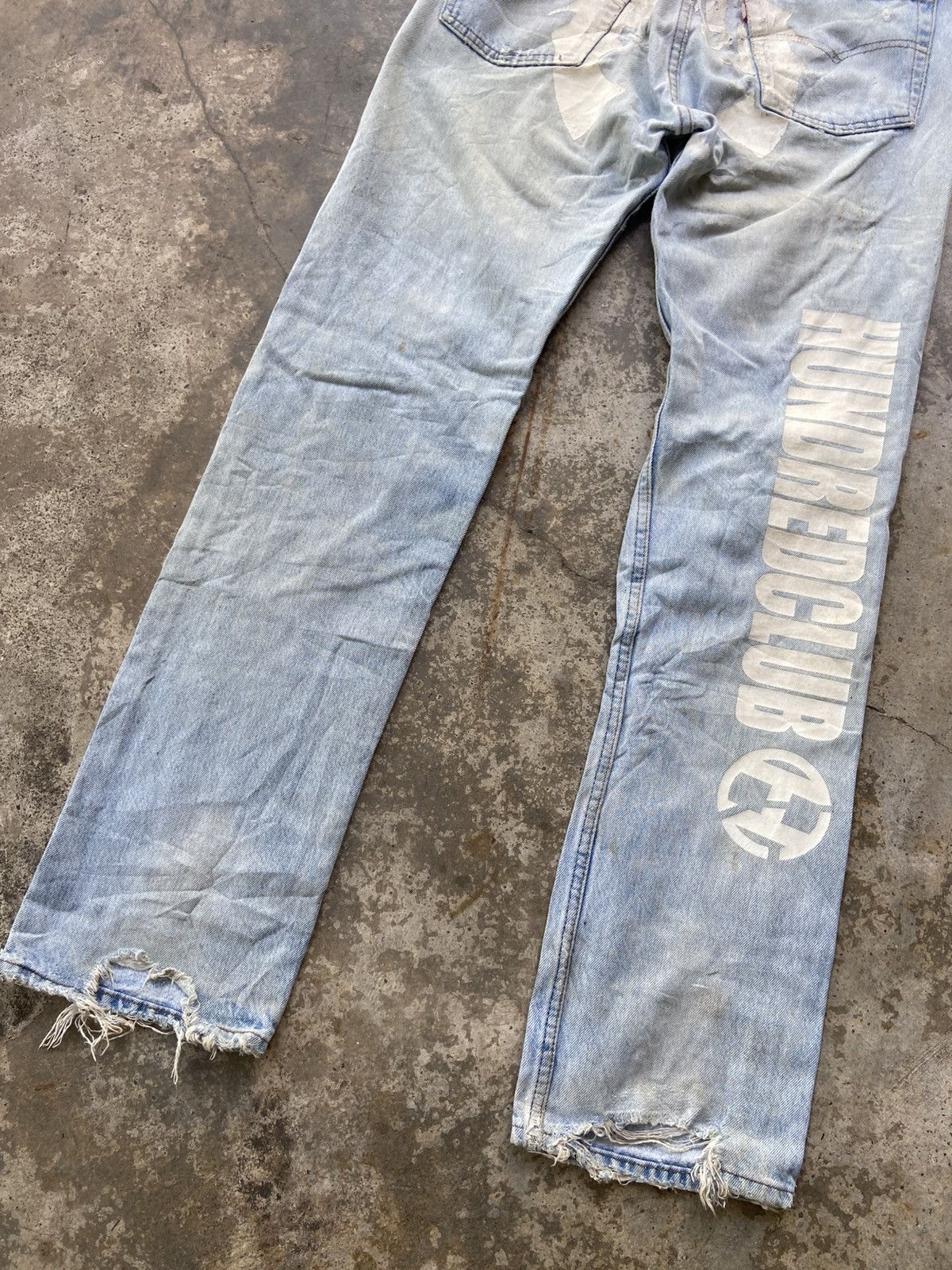 Levi's VINTAGE Levi’s 501 x HUNDREDCLUB Punk Rock Jeans Size US 30 / EU 46 - 8 Thumbnail