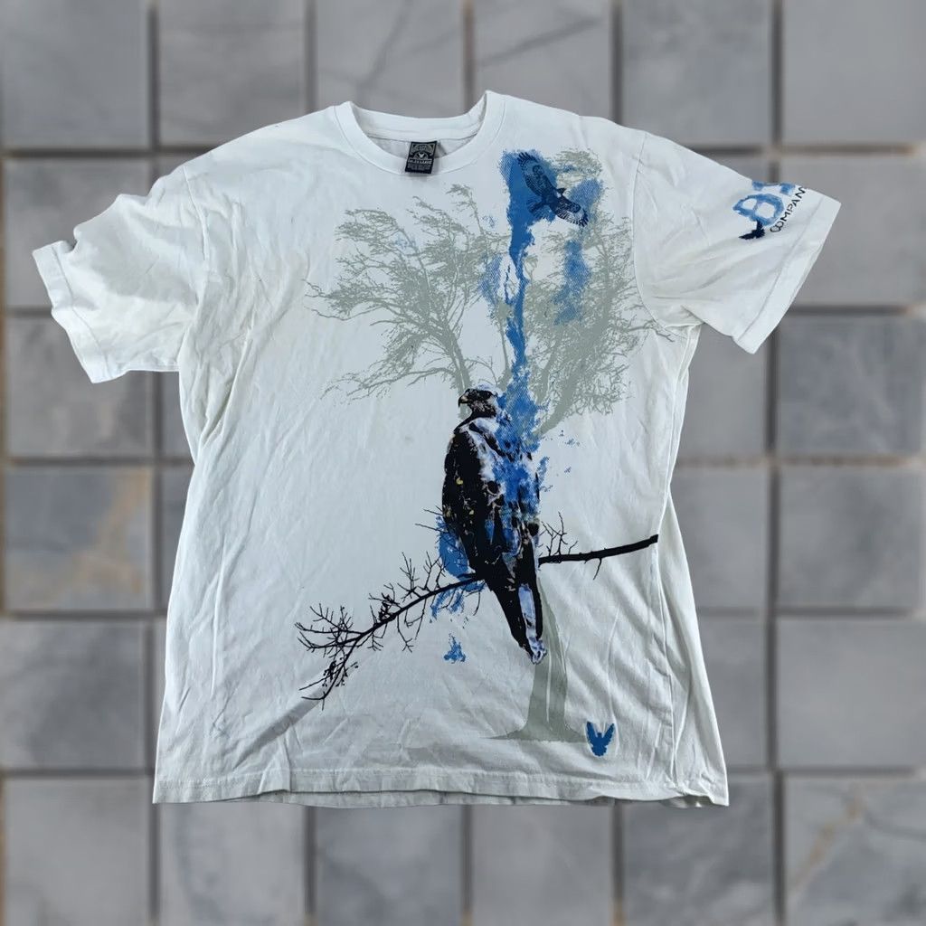 Vintage Company 81 Bird Tree Graphic Shirt Mens XL White Nature Art T-Shirt Outdoor Y2K Size US XL / EU 56 / 4 - 1 Thumbnail