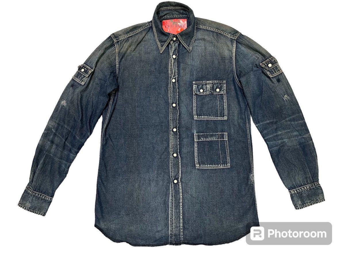 Yohji Yamamoto 90s YOHJI YAMAMOTO DENIM BUTTON UP RARE Size US L / EU 52-54 / 3 - 1 Thumbnail