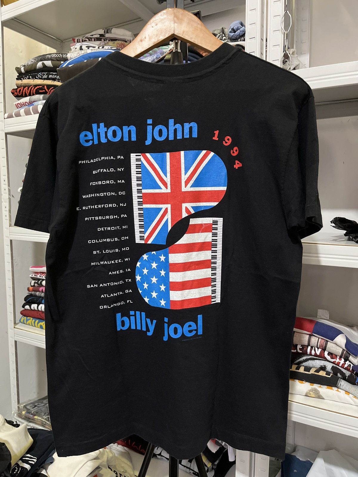 Band Tees Vintage Billy Joel & Elton Jhon Tour 1994 Size US L / EU 52-54 / 3 - 9 Thumbnail