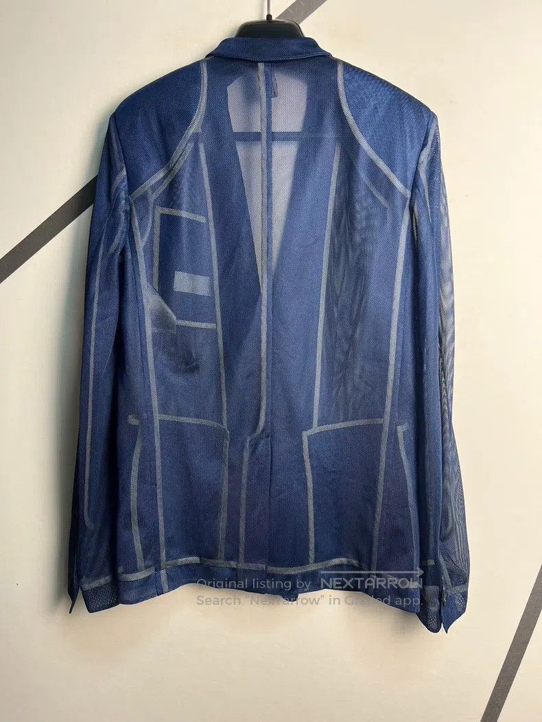 Dior Dior Blue Fishnet Mesh Overlay Jacket Size US S / EU 44-46 / 1 - 2 Thumbnail