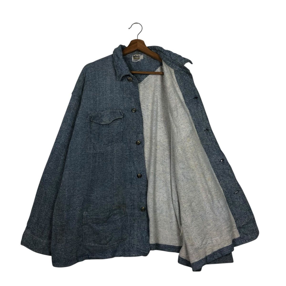 Vintage 🔥VINTAGE CHORE INDIGO BUTTON JACKET WALDI ISSEY MIYAKE Size US L / EU 52-54 / 3 - 13 Thumbnail