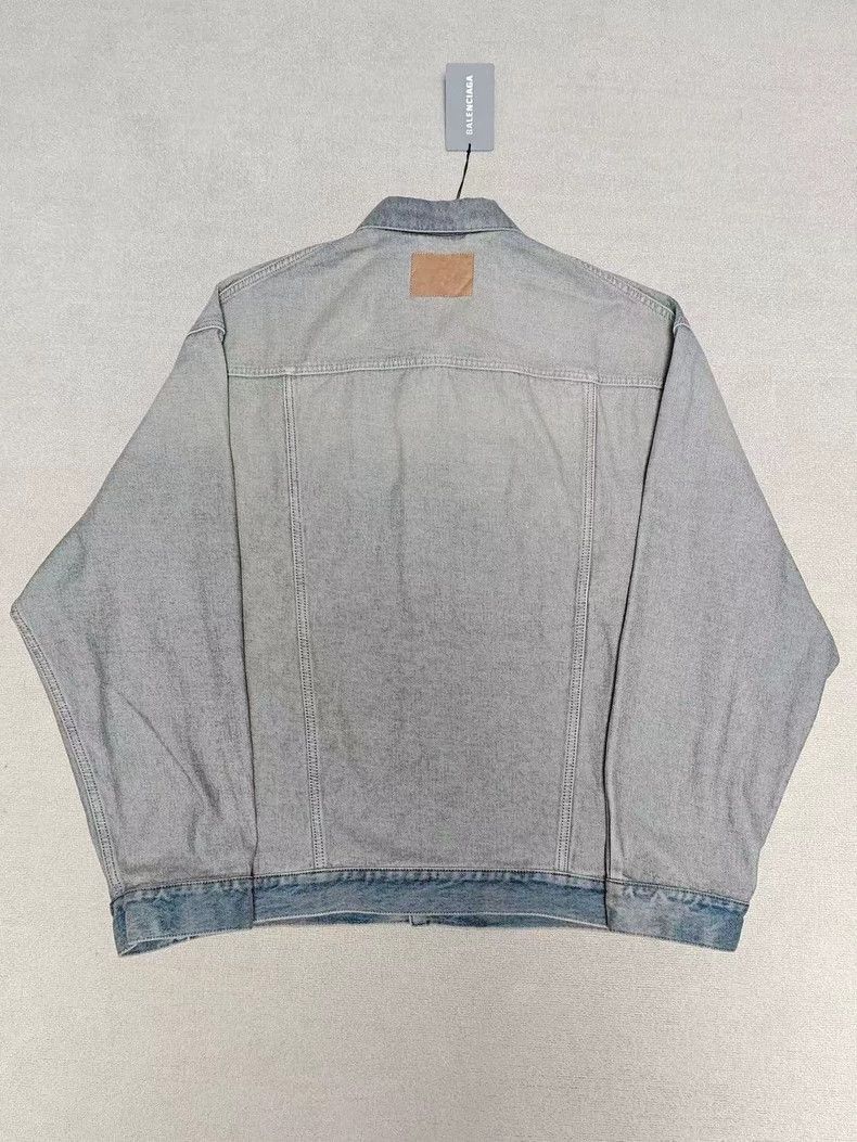 Balenciaga Balenciaga 24ss distressed logo washed denim jacket-2506 Size US S / EU 44-46 / 1 - 2 Thumbnail
