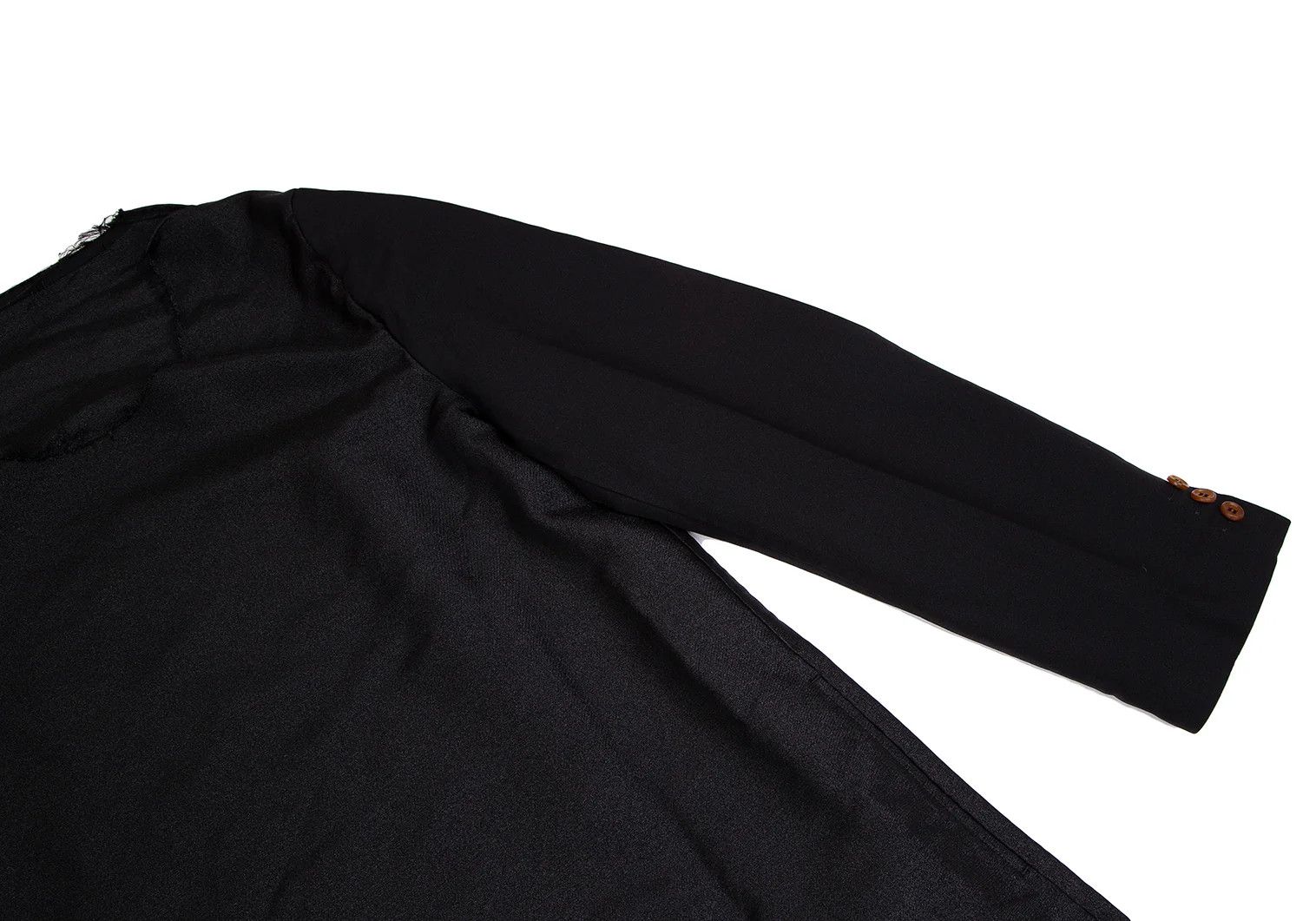 Comme des Garcons Homme Plus Shiny Cut-Off Pullover Jacket in Black, Size M Size US M / EU 48-50 / 2 - 4 Thumbnail