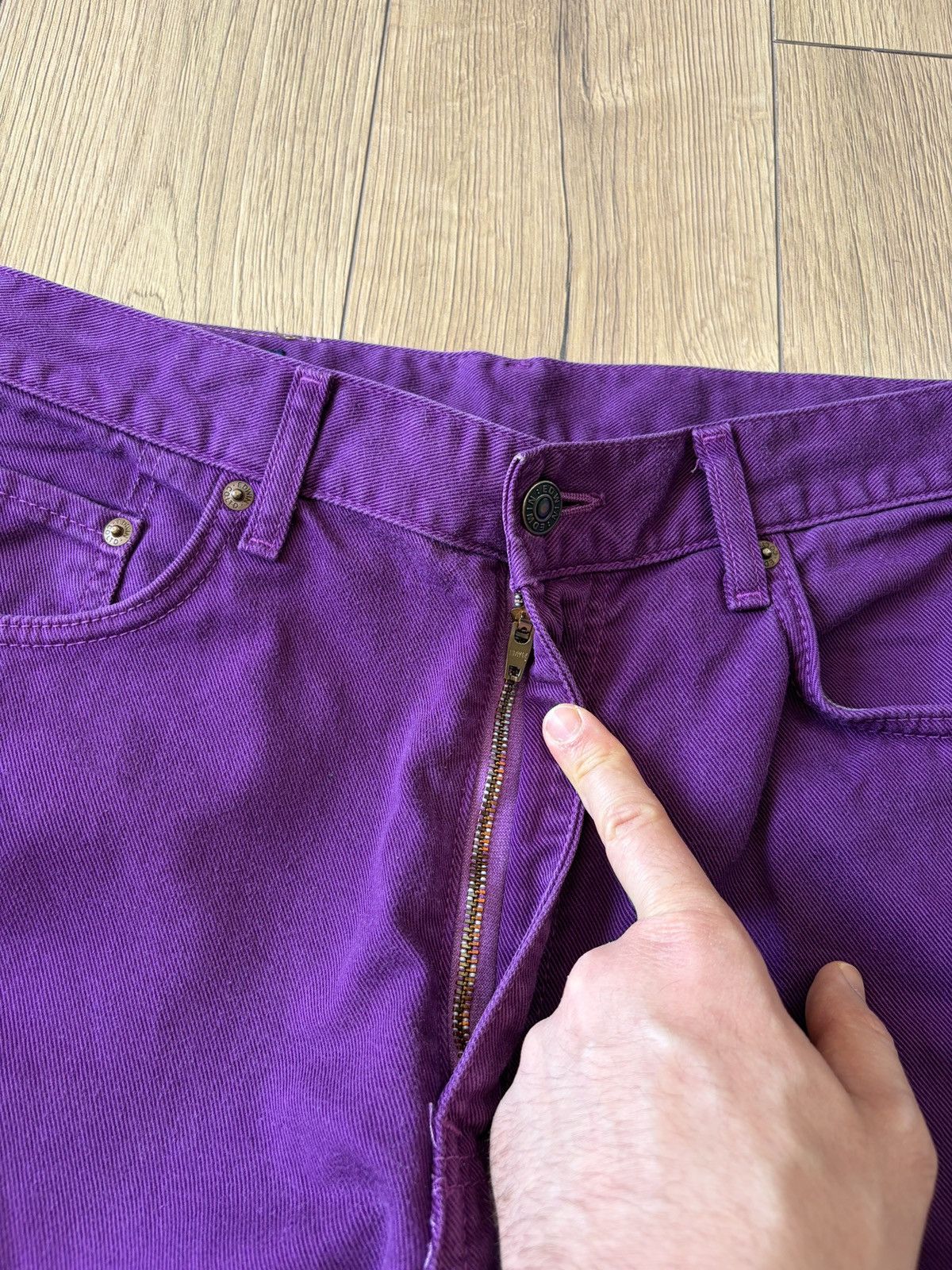 Edwin EDWIN 503 Regular Violet Purple Denim Jeans Size US 31 - 5 Thumbnail