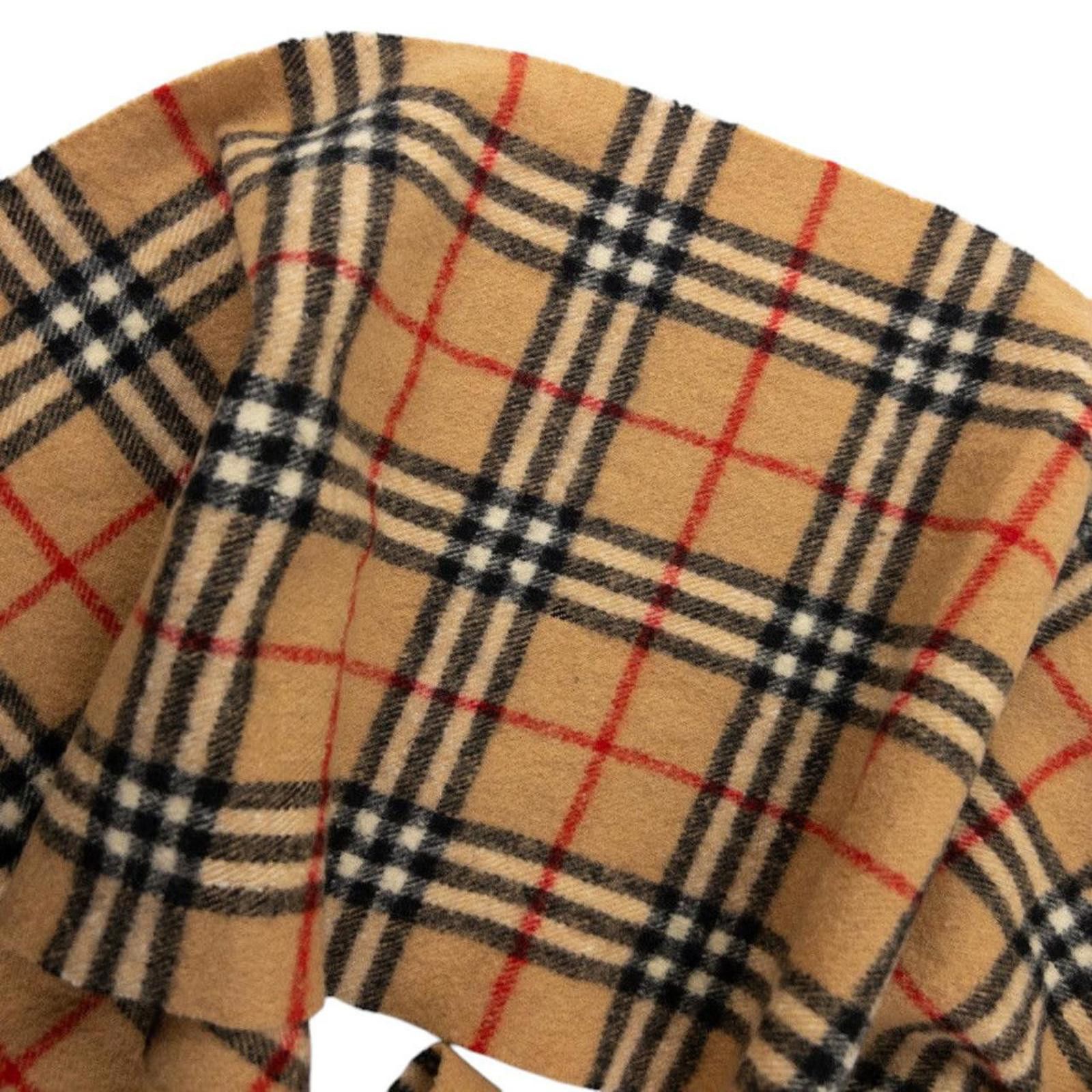Burberry Vintage Burberry Nova Check Lambswool Tassel Scarf Size ONE SIZE - 5 Thumbnail