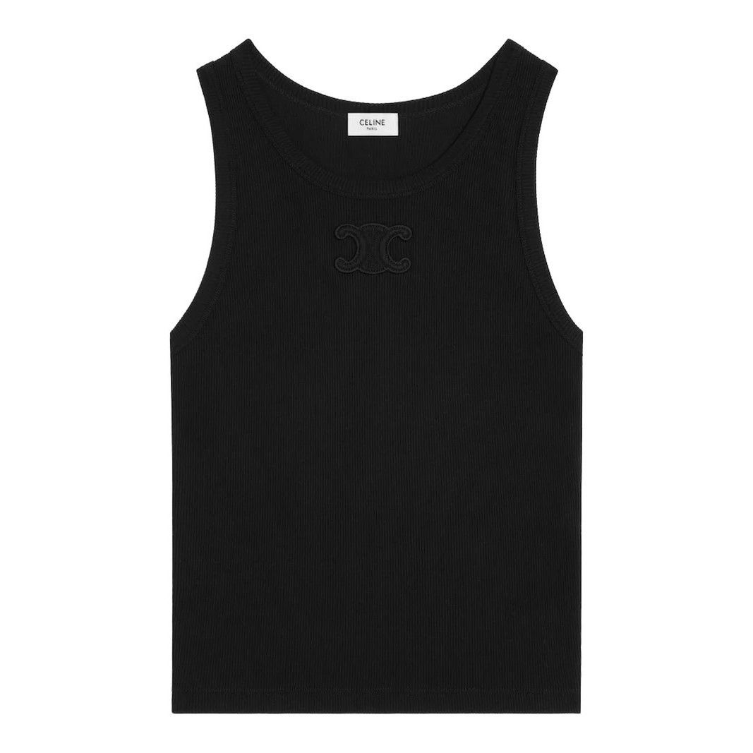 CELINE $790 Black Tank Top New )