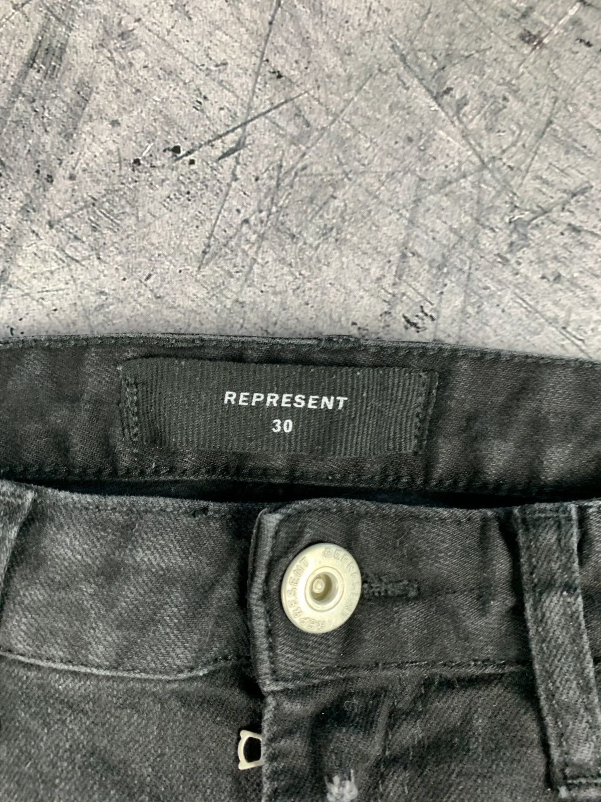 Represent Clo. Represent Clo. Knee Destroyer Denim Black Skinny Jeans Sz 30 Size US 30 / EU 46 - 7 Thumbnail