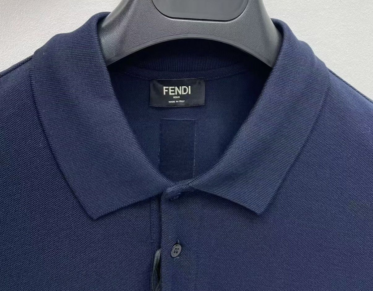 Fendi FENDI 100% Cotton Short Sleeve Polo Shirt J30 Size US XS / EU 42 / 0 - 3 Thumbnail