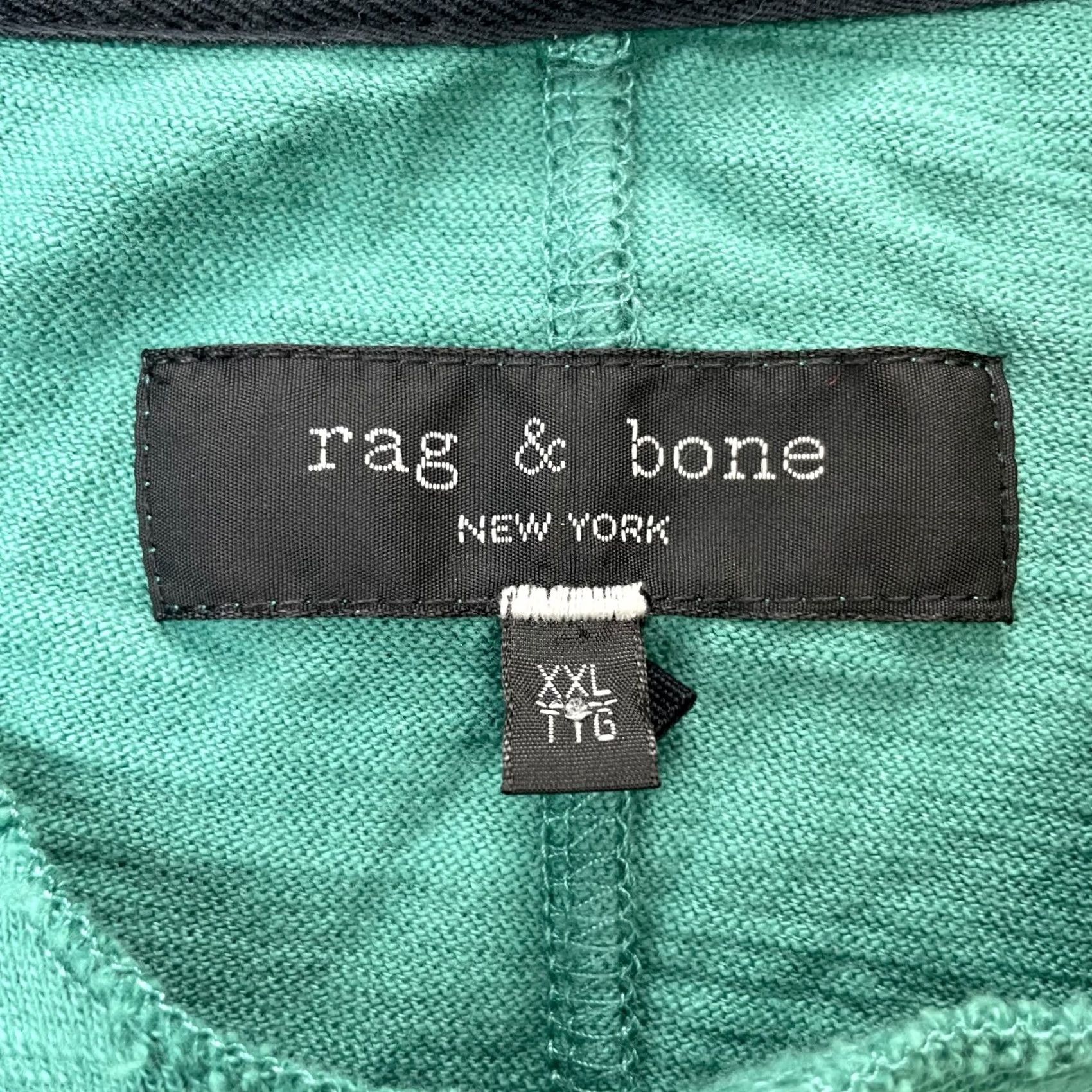 Rag & Bone Rag & Bone Shirt Mens 2XL Green Classic Henley Short Sleeve Cotton Casual Soft Size US XXL / EU 58 / 5 - 4 Thumbnail