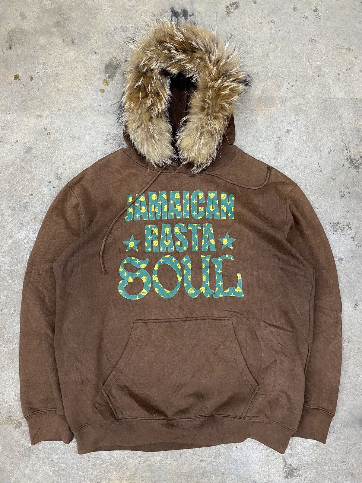 Beauty Beast × Hysteric Glamour × Japanese Brand faux fur hoodie jamaican rasta brown Size US L / EU 52-54 / 3 - 12 Thumbnail