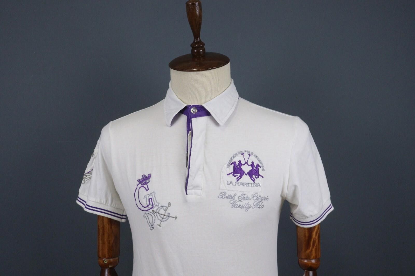 La Martina La Martina White #3 Big Logo Short Sleeve Polo Shirt Size M Size US M / EU 48-50 / 2 - 2 Thumbnail