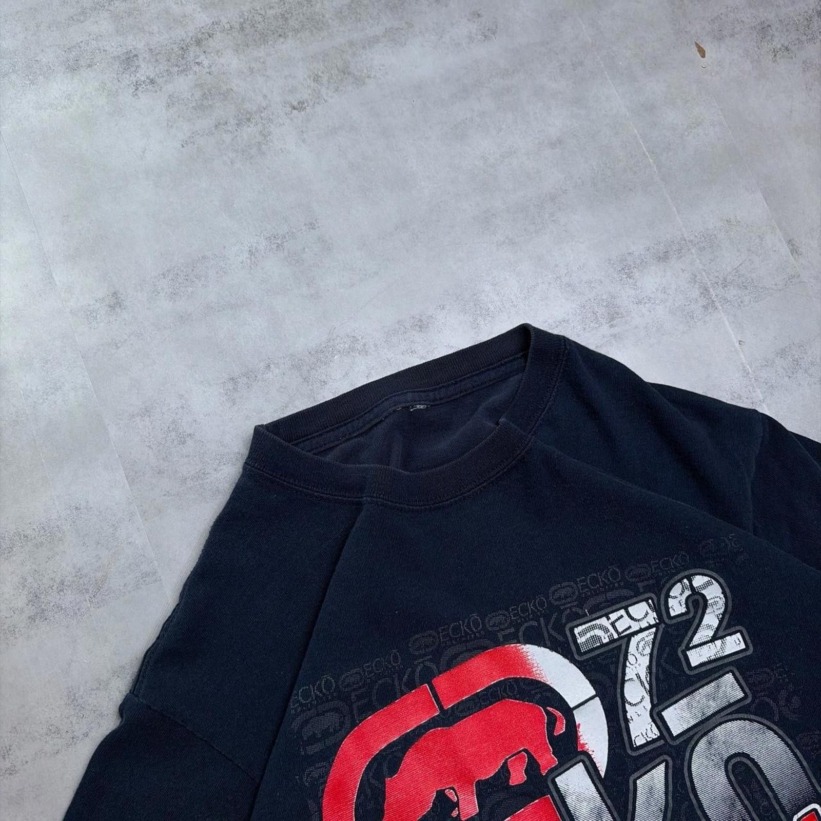 Ecko Unltd. Y2K Navy Ecko Unltd Grunge Skater T-Shirt Size US XS / EU 42 / 0 - 6 Thumbnail