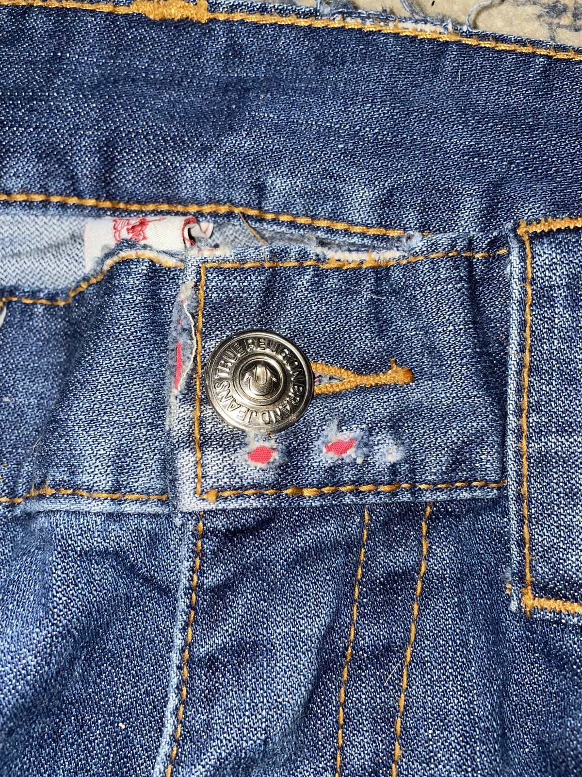 True Religion 34” True Religion Distressed Skinny Jeans Size US 34 / EU 50 - 5 Thumbnail