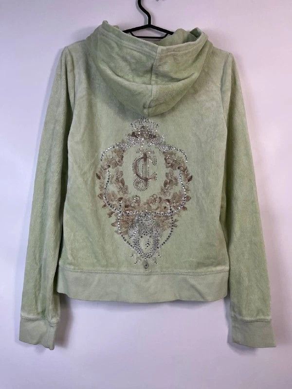 Juicy Couture Juicy Couture Velour Hoodie Green Size L Size L / US 10 / IT 46 - 5 Thumbnail