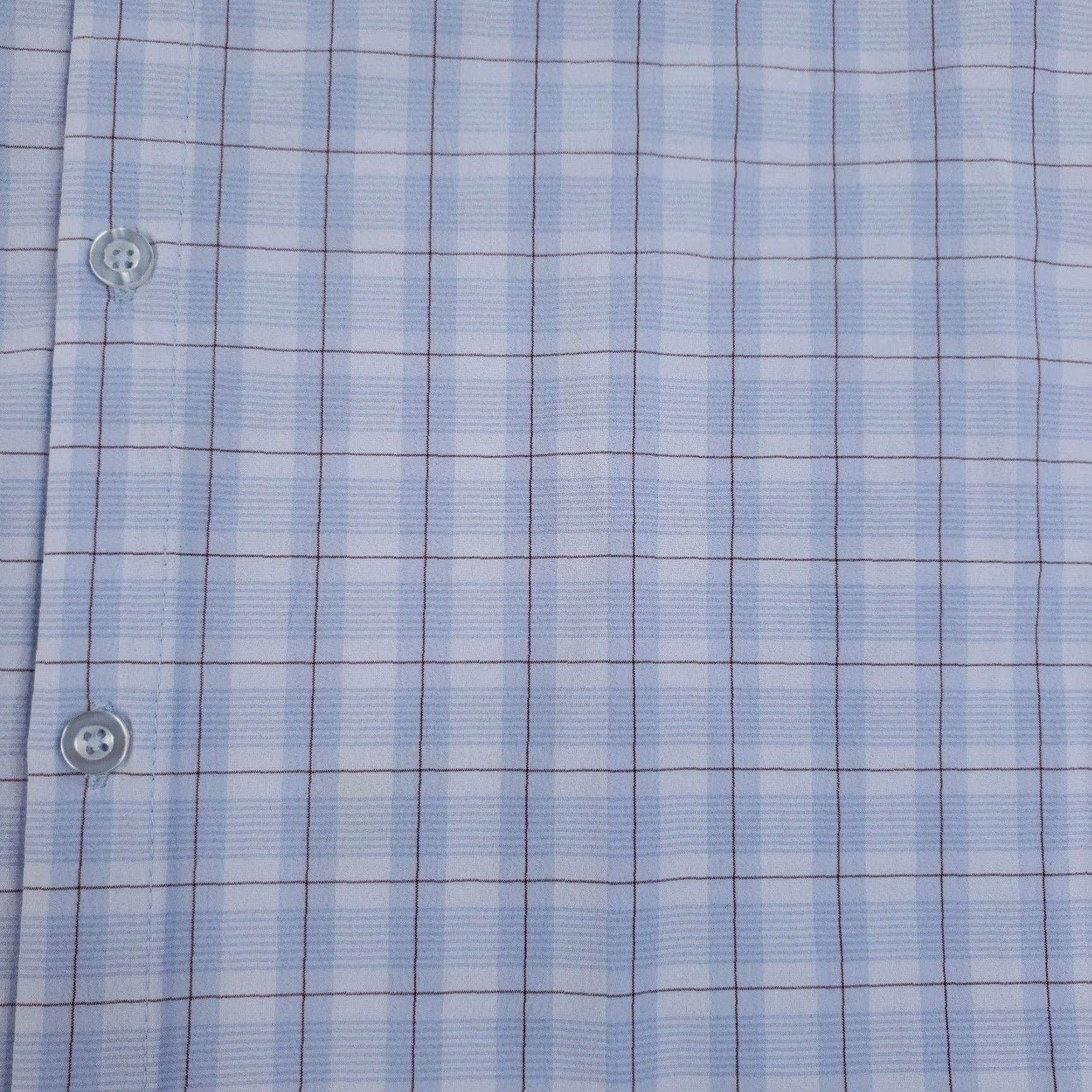Mizzen+Main Mizzen+Main Shirt Mens Medium Blue Plaid Button-Up Performance Stretch Z Size US M / EU 48-50 / 2 - 6 Thumbnail