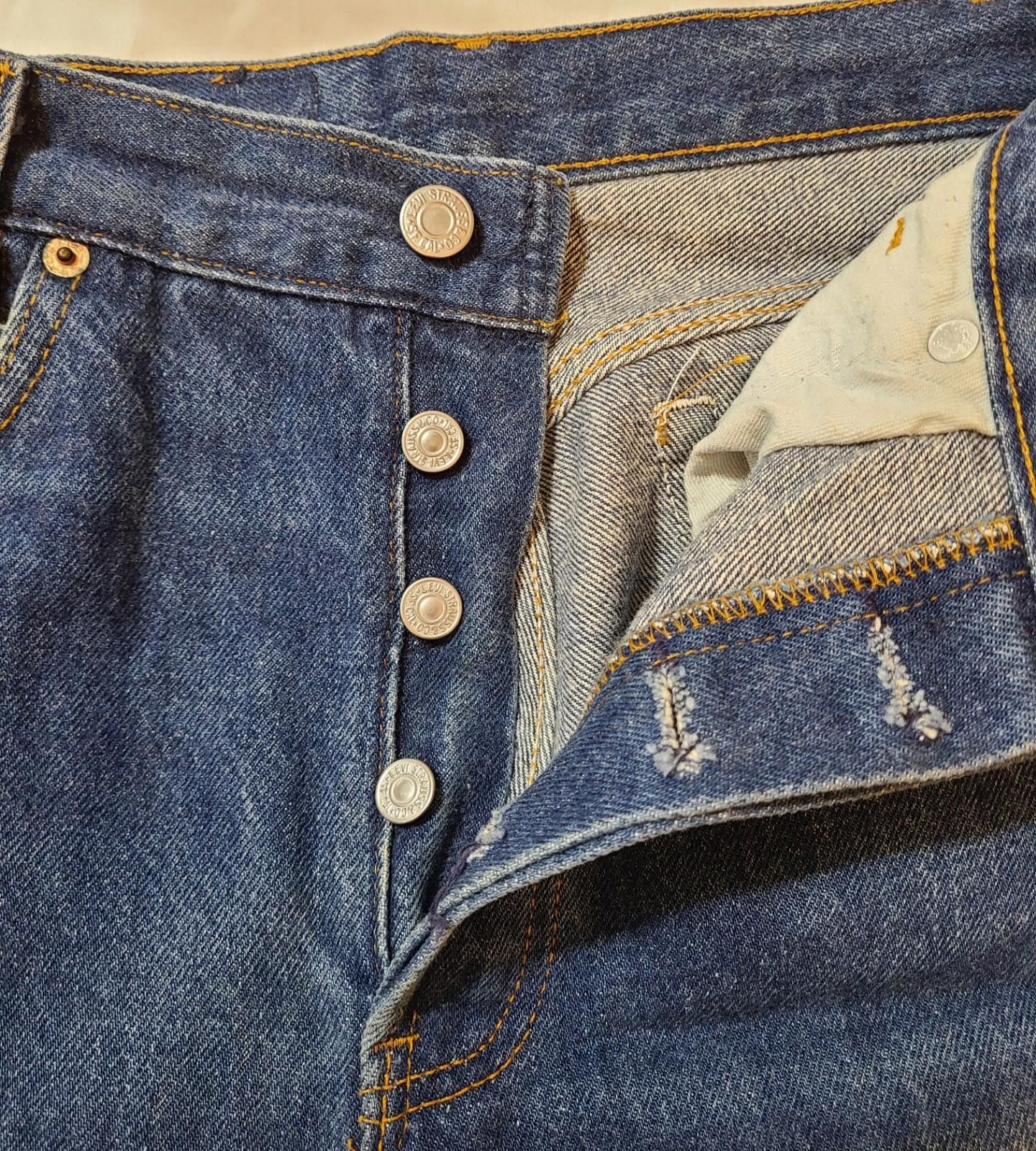 Levi's Levis 501 29x34 Blue Jeans Student Fit 2001 Y2K Made USA Size US 29 - 8 Thumbnail