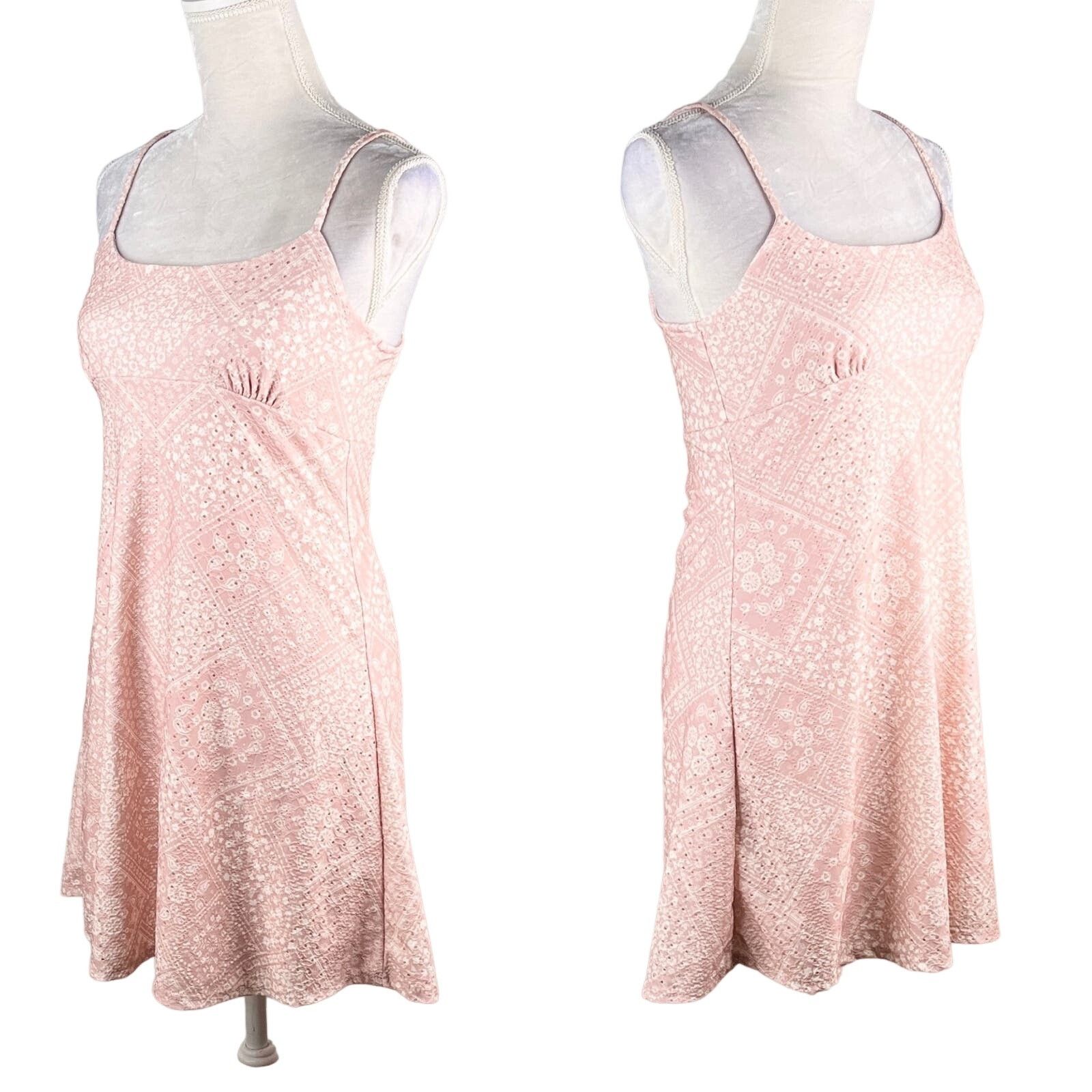 Other Altar'd State Dress M Pink Cream Adjustable Straps Mini Size M / US 6-8 / IT 42-44 - 2 Thumbnail