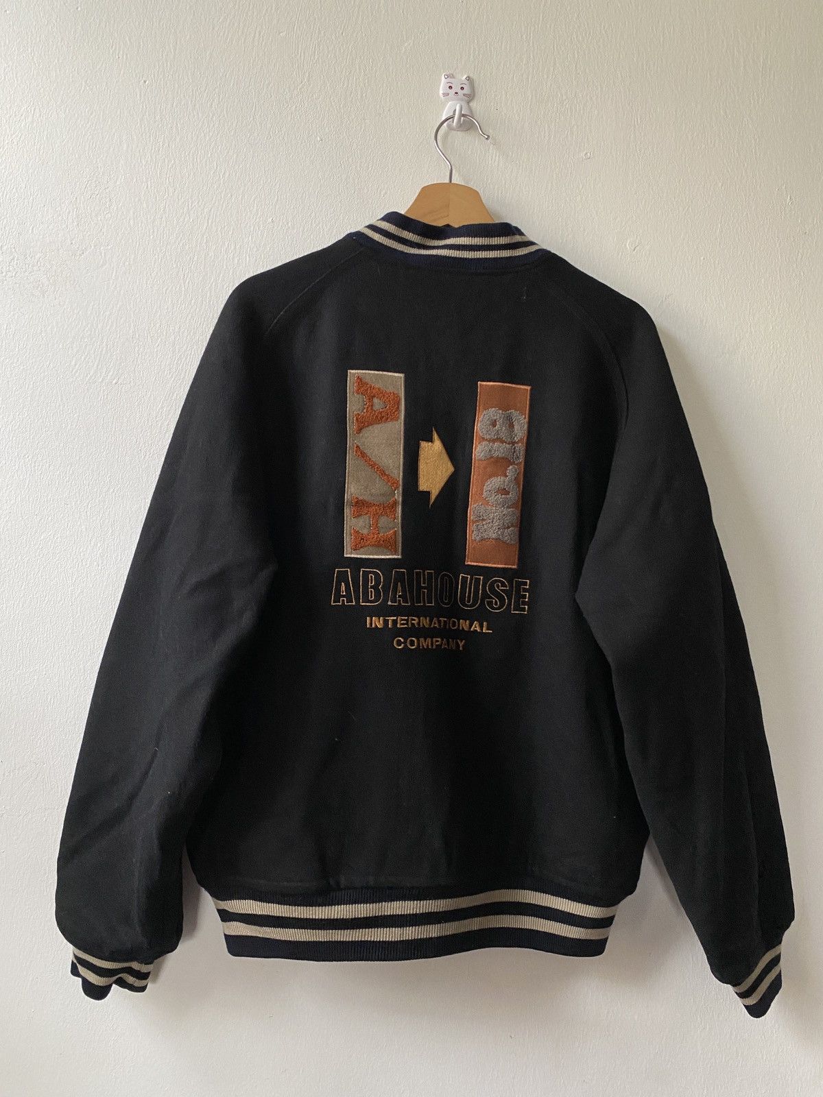 Japanese Brand Vintage Abahouse Wool Reversible Varsity Jacket Size US L / EU 52-54 / 3 - 2 Thumbnail