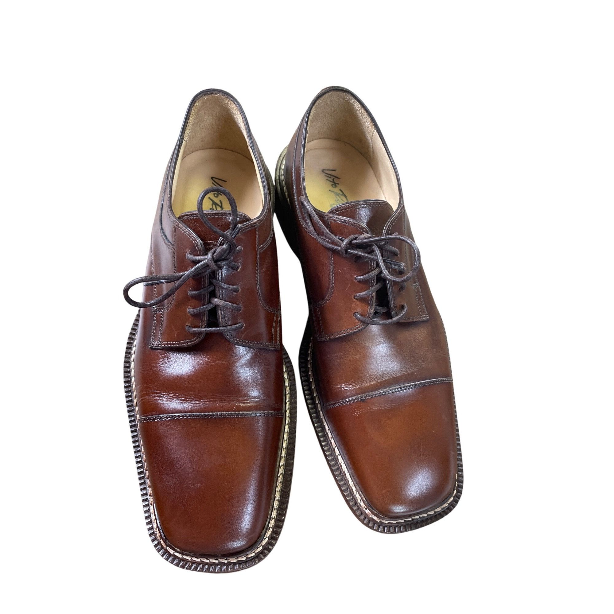 Designer Vito Rufolo Mens Brown Leather Oxford Dress Shoes Size 11D S Size US 11 / EU 44 - 16 Thumbnail