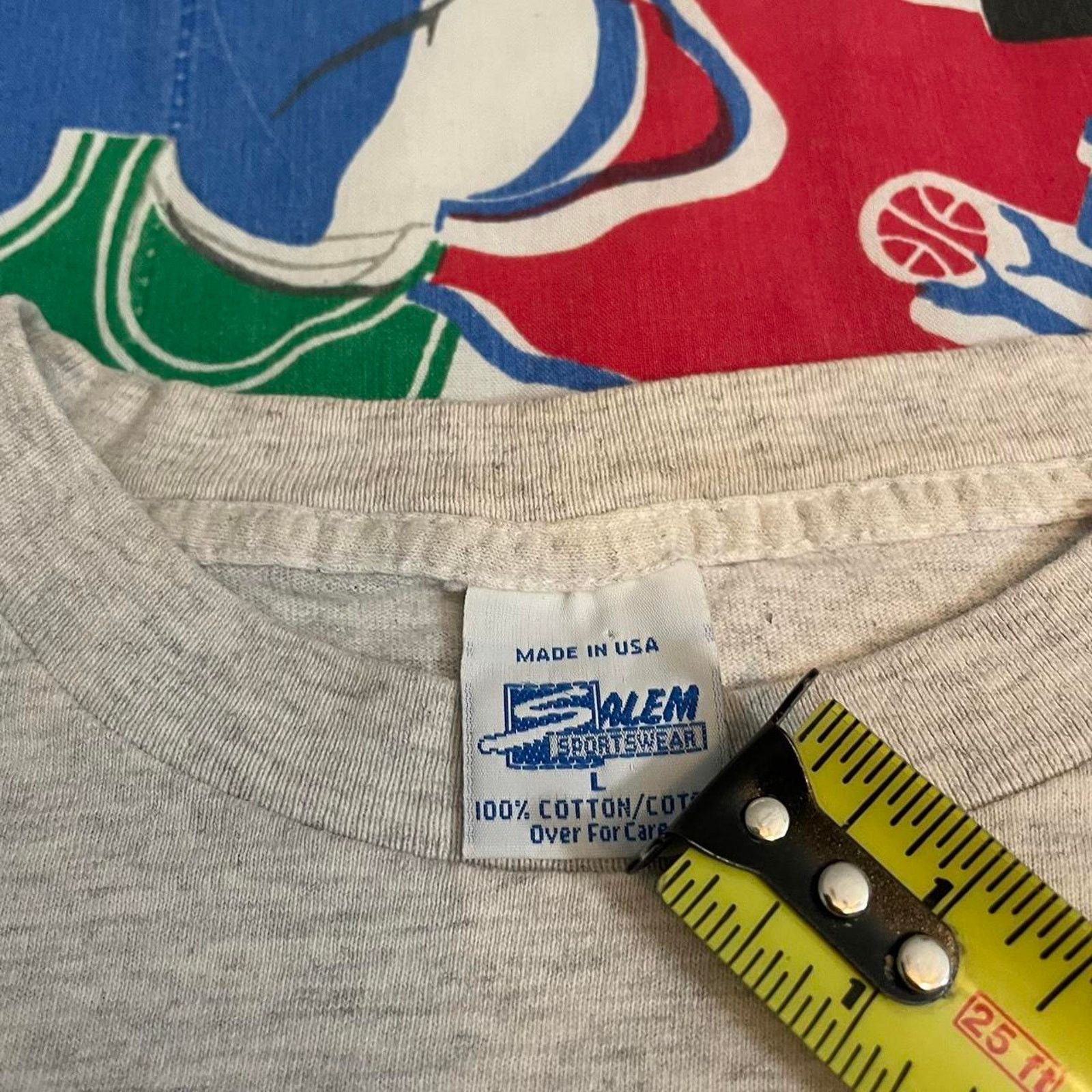 NBA × Salem Sportswear × Vintage Vintage 1992 NBA Clyde Drexler Portland Trail Blazers Tee Size US L / EU 52-54 / 3 - 7 Thumbnail