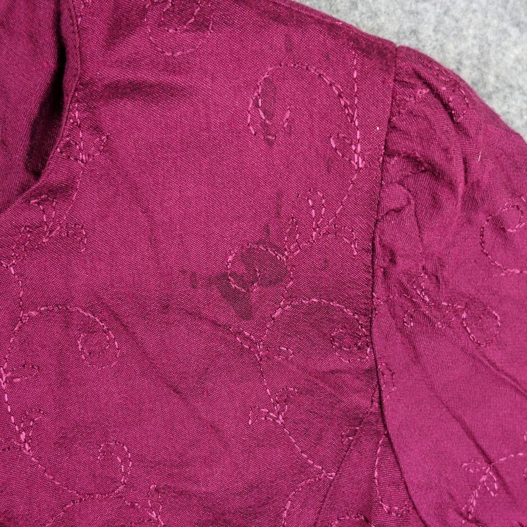 Vintage VINTAGE Jeffrey & Dara Jacket Womens 12 Pink Lace Embroidered Blazer Magenta Jacket Women - 12 Navy or Pink? Size XL / US 12-14 / IT 48-50 - 4 Thumbnail