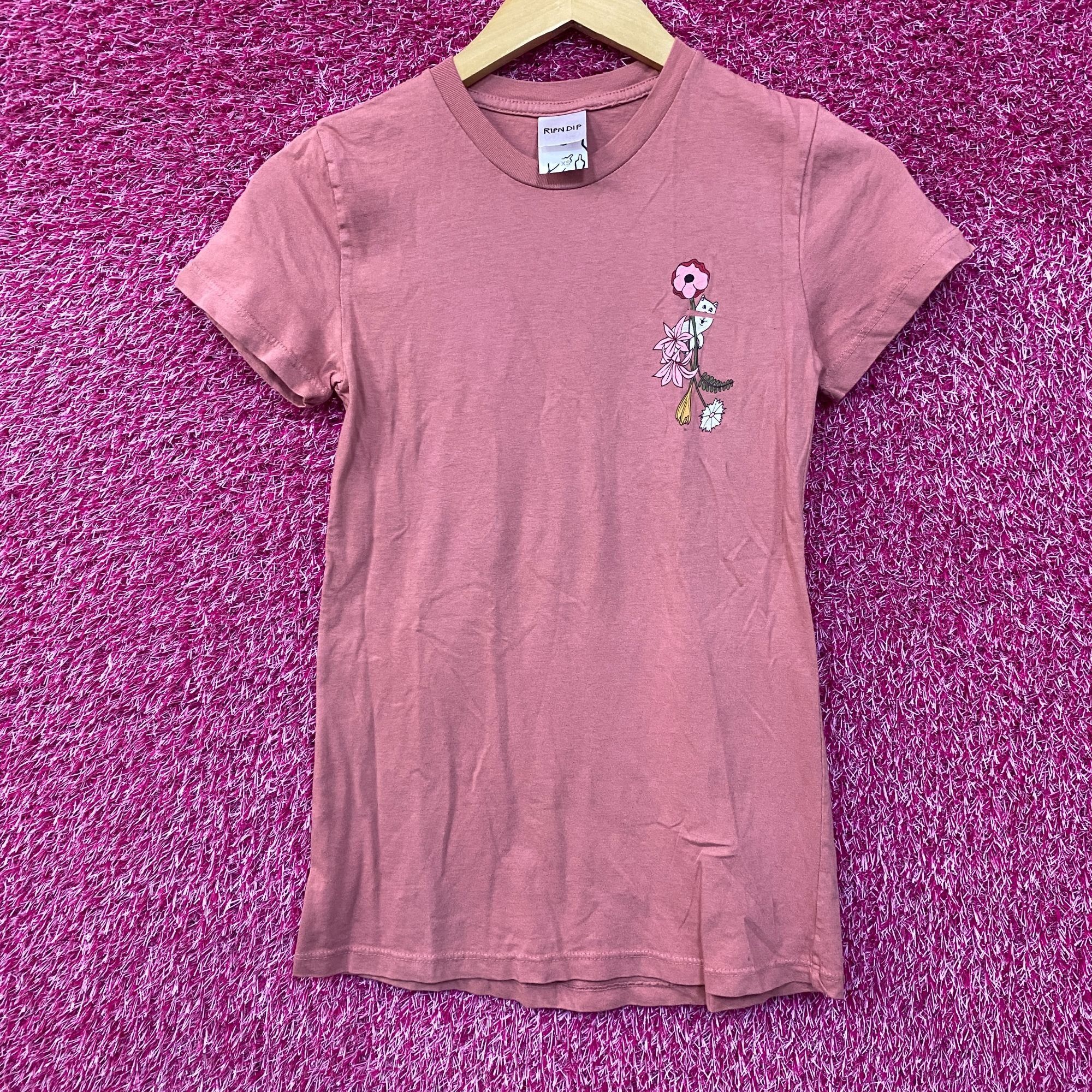 RIPNDIP RIPNDIP Lord Nermal Floral Design T-Shirt Extra Small Size XS / US 0-2 / IT 36-38 - 1 Thumbnail