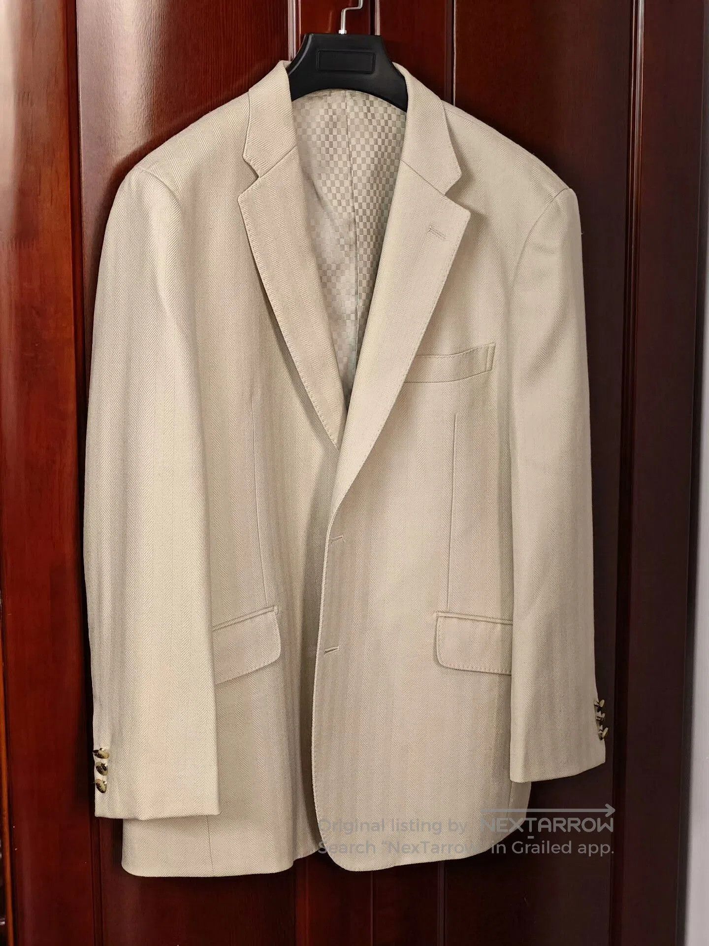 SCABAL Custom Beige Wool Blazer Suit. Size US L / EU 52-54 / 3 - 1 Thumbnail