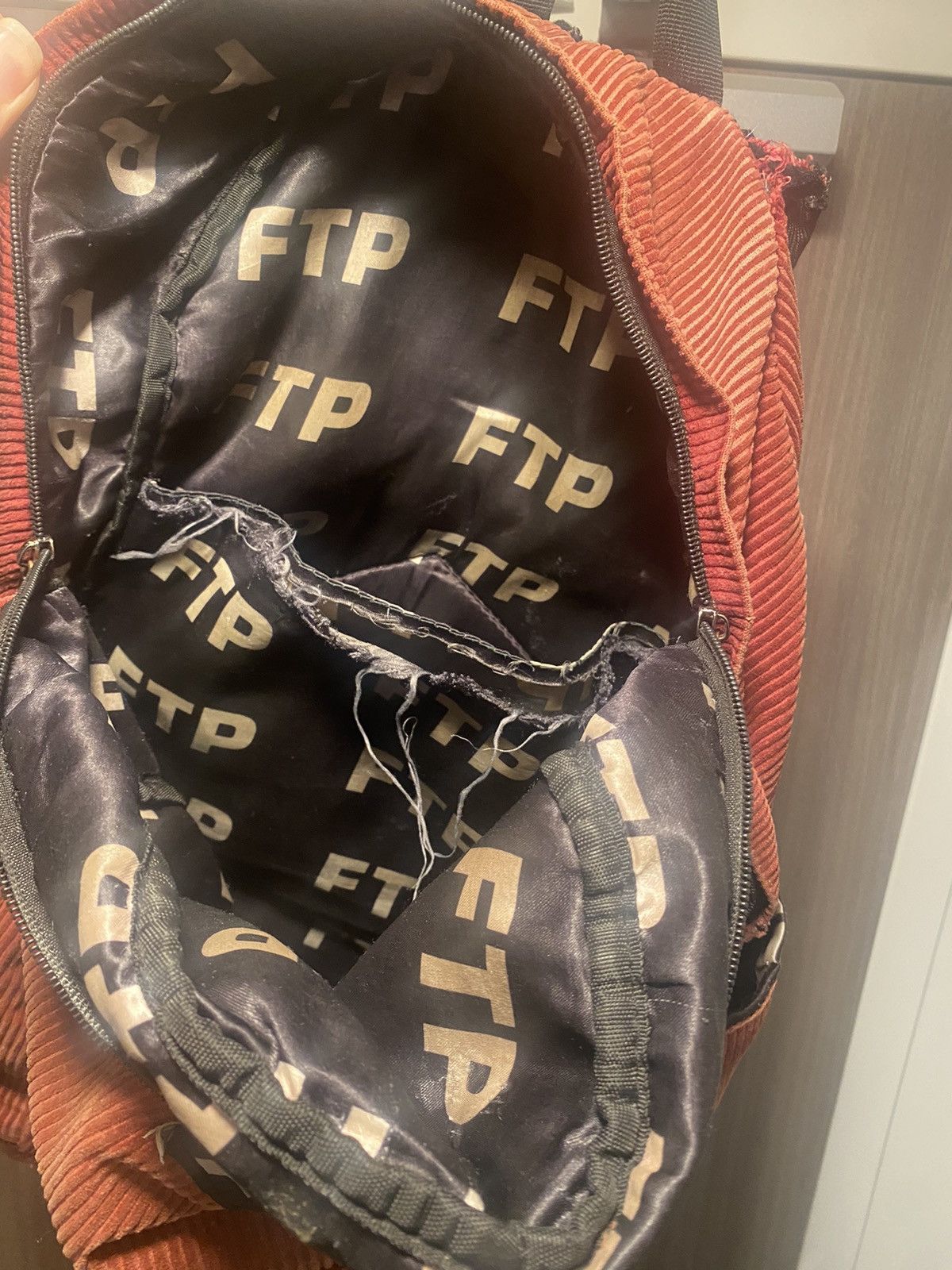 Fuck The Population FTP corduroy backpack Size ONE SIZE - 3 Thumbnail