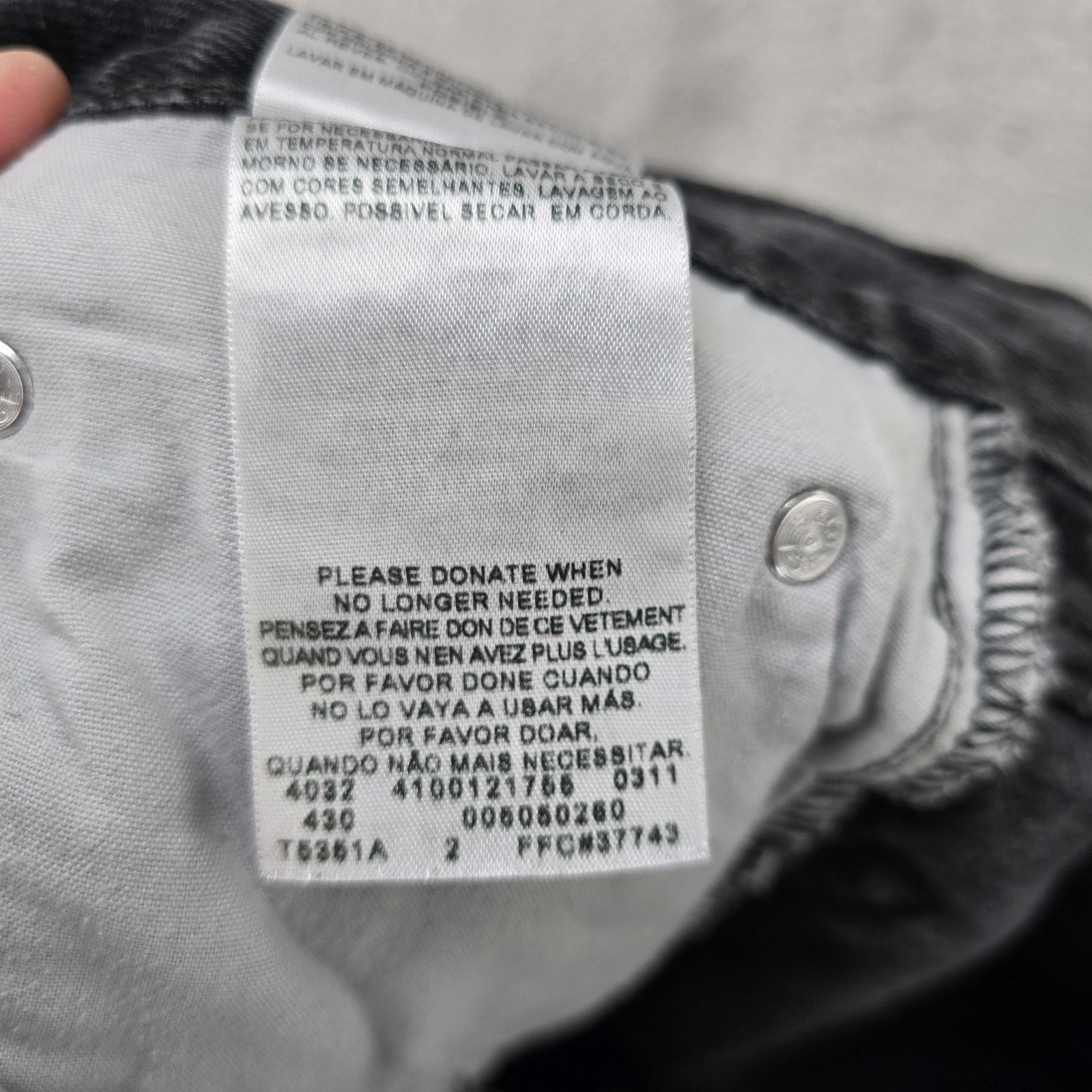 Levi's Levis 505 Mens Black Jeans 40x30 Black Straight Fit Denim Size US 40 / EU 56 - 6 Thumbnail