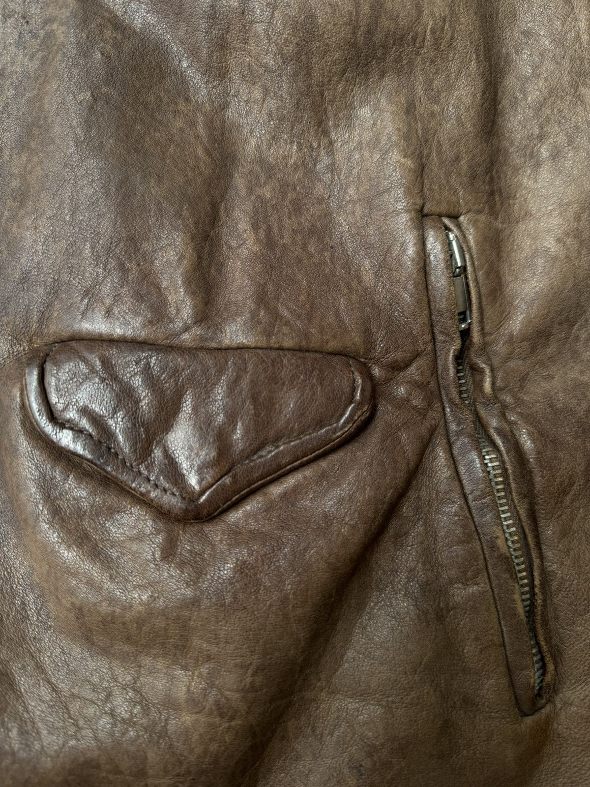 Rick Owens Rick Owens AW08 Stooges Dust Hammered Lamb Leather Jacket Size US M / EU 48-50 / 2 - 6 Thumbnail