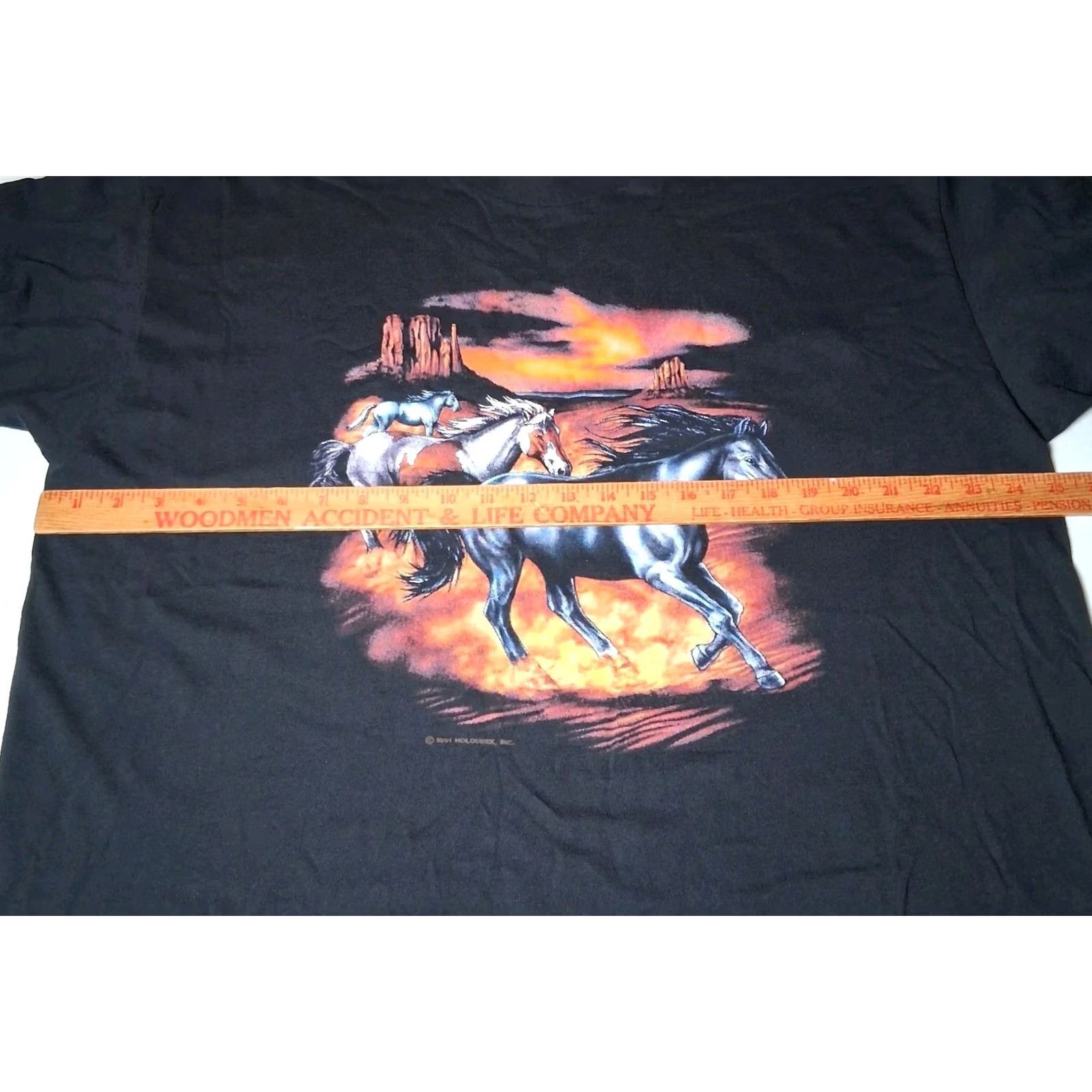 Vintage VINTAGE Holoubek Plus T-Shirt Horse Shirt 2XL Black Cotton Short Sleeve Crew Neck Single Stitch Hem Mens Size US XXL / EU 58 / 5 - 7 Thumbnail