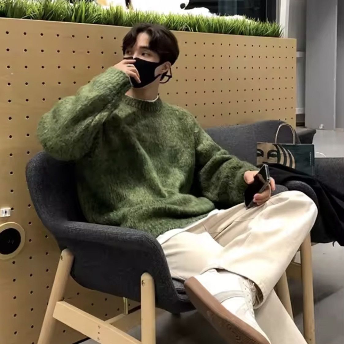 VIBE Green Mohair Knit Sweater Size US M / EU 48-50 / 2 - 4 Thumbnail