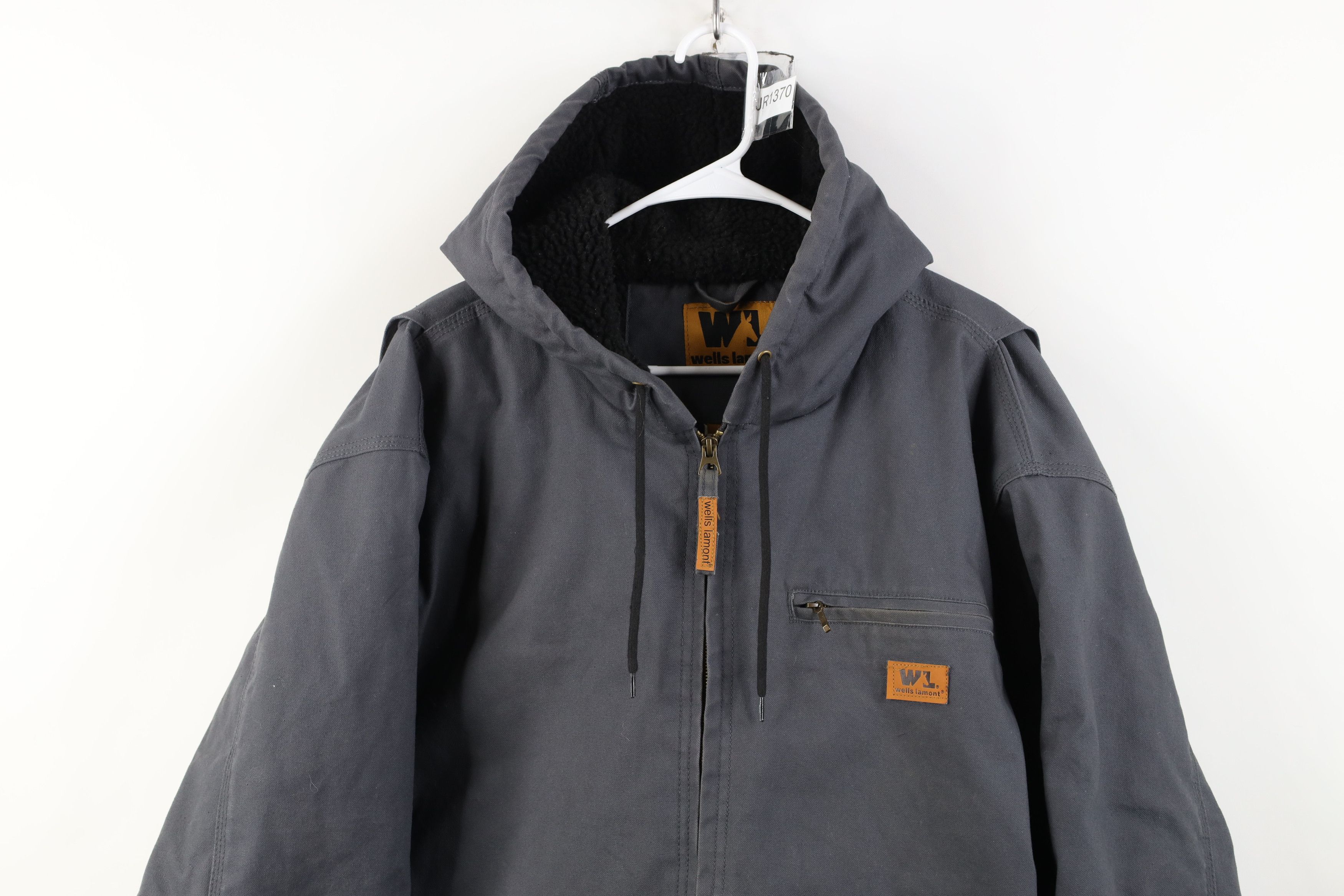 Vintage Vintage Y2K Streetwear Lined Canvas Hooded Jacket Gray Size US XL / EU 56 / 4 - 2 Thumbnail