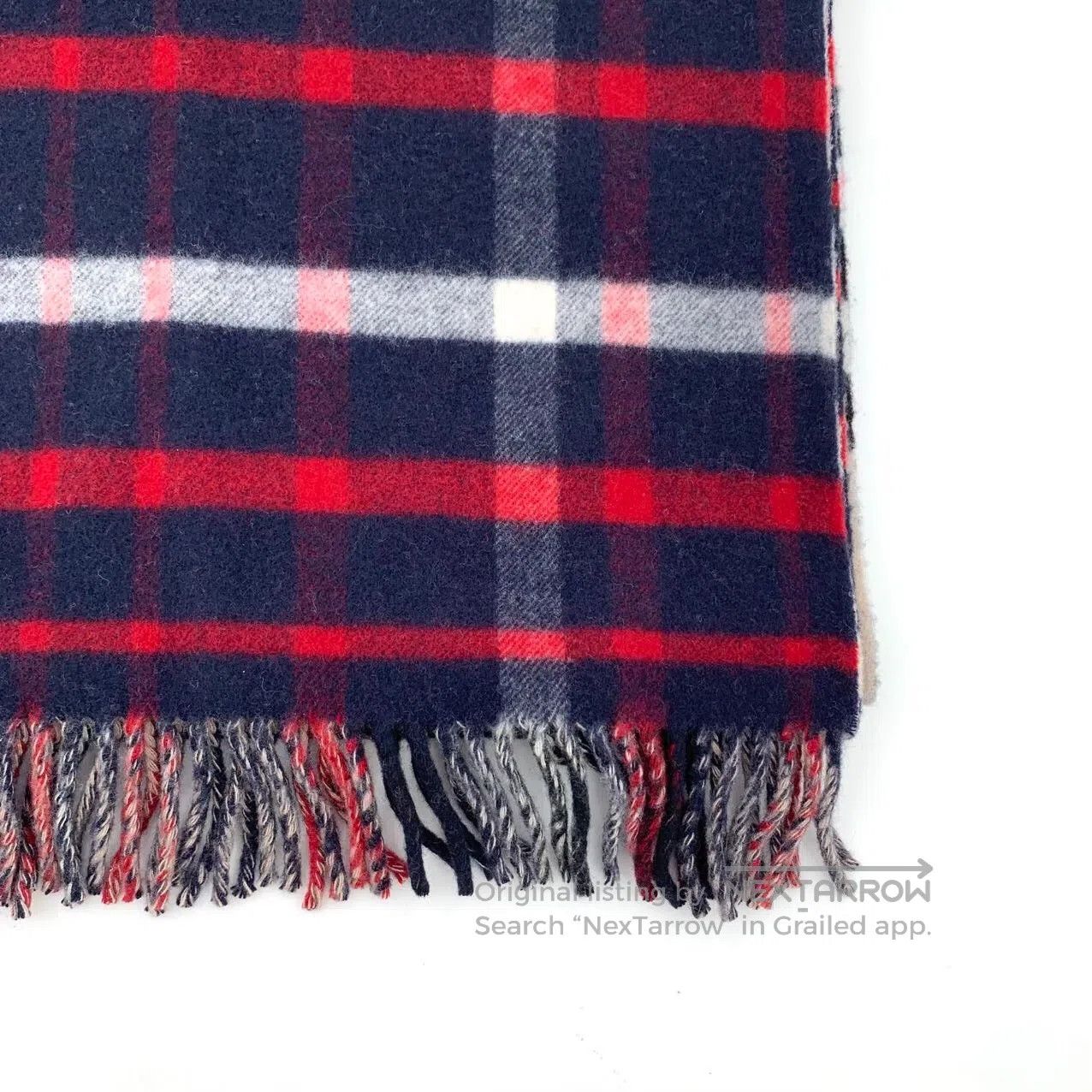 Burberry Burberry Multicolor Plaid Wool Fringe Scarf| Size ONE SIZE - 4 Thumbnail