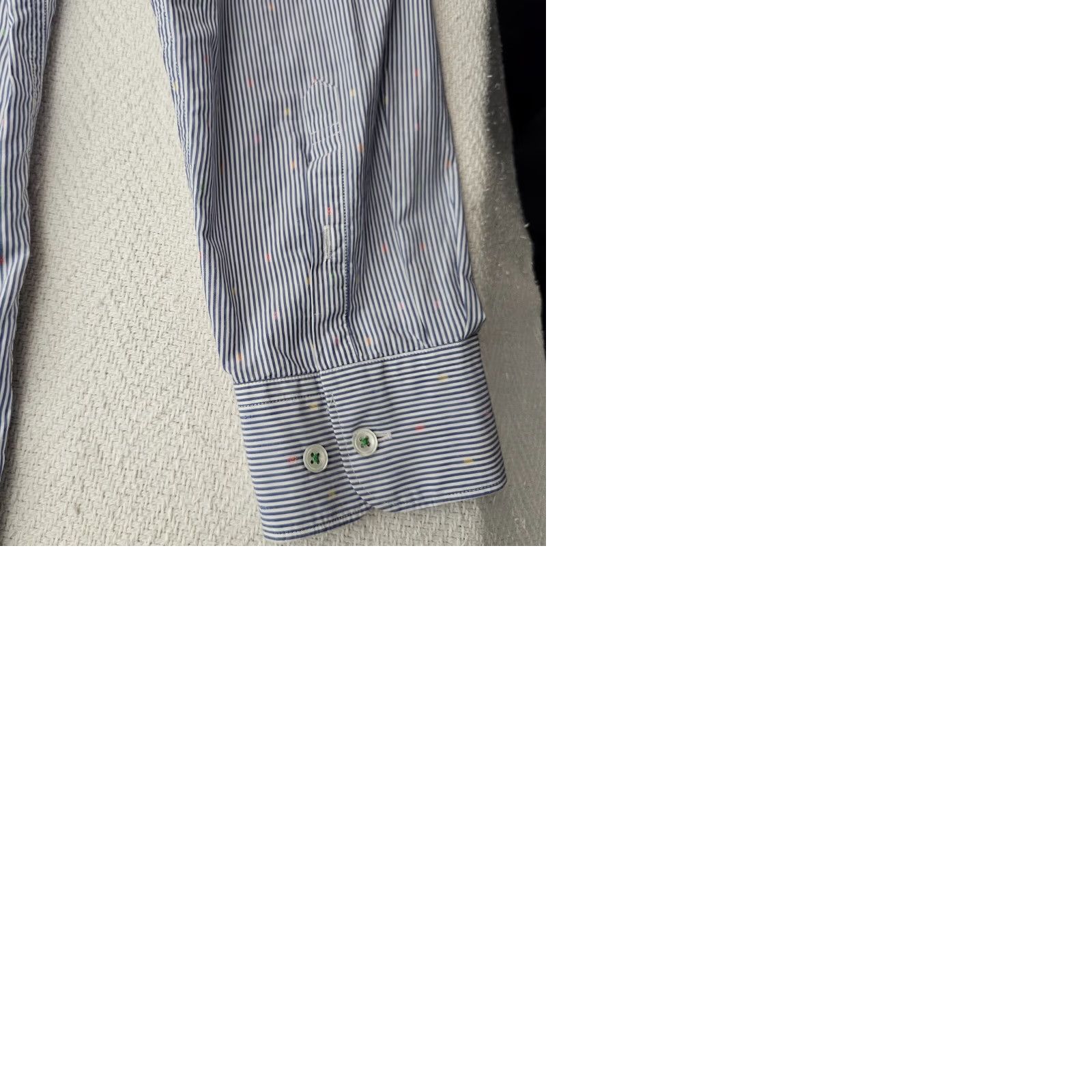 Rodd & Gunn Rodd & Gunn Button Up Shirt Men's XL Blue Striped & Dotted Sports Fit Size US XL / EU 56 / 4 - 9 Thumbnail