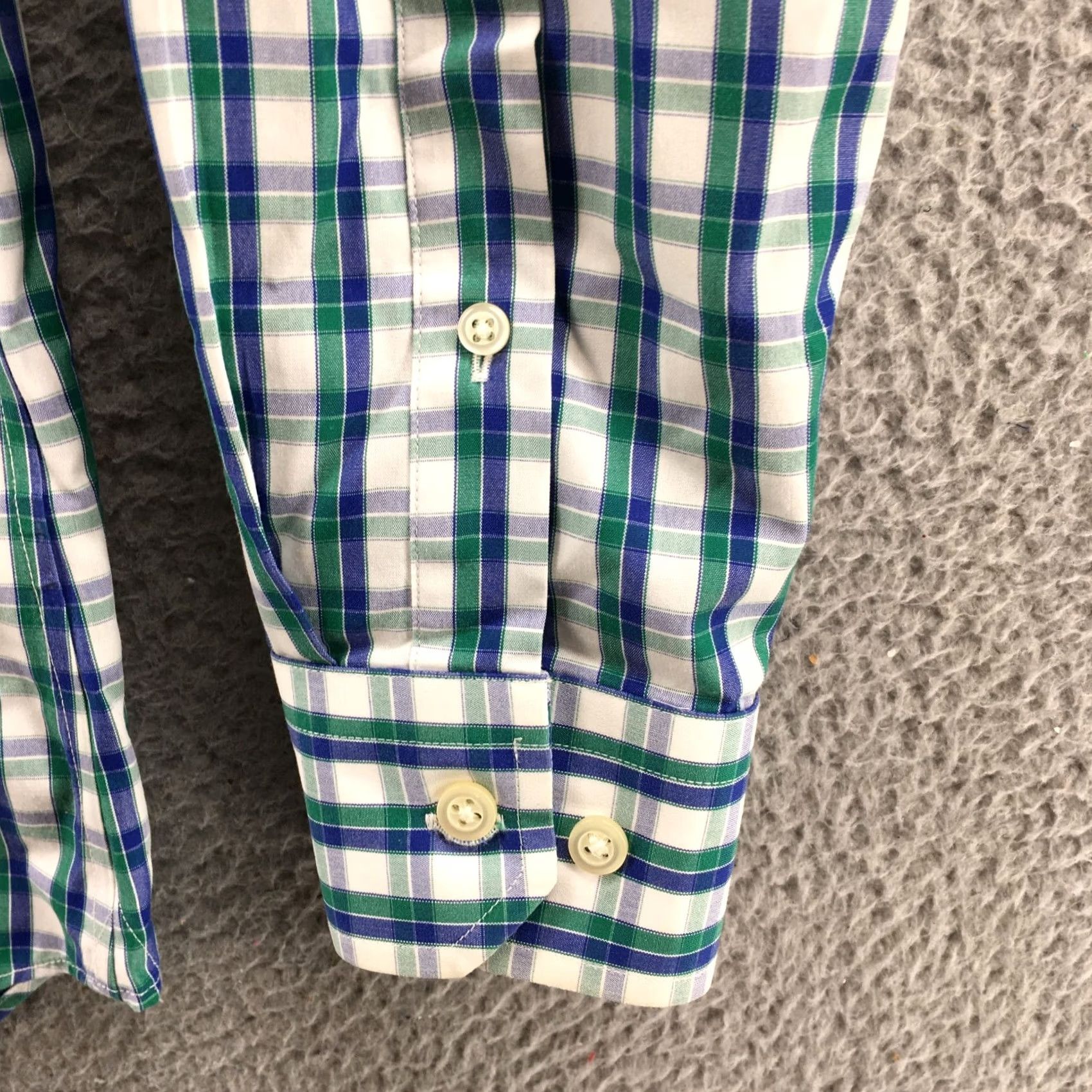 Banana Republic Banana Republic Button-Up Dress Shirt Mens M Multicolor Collared Long Sleeves Shirt Mens Regular Multicolor Plaid Button-Up Non-Iron All Seasons Size 40R - 5 Thumbnail