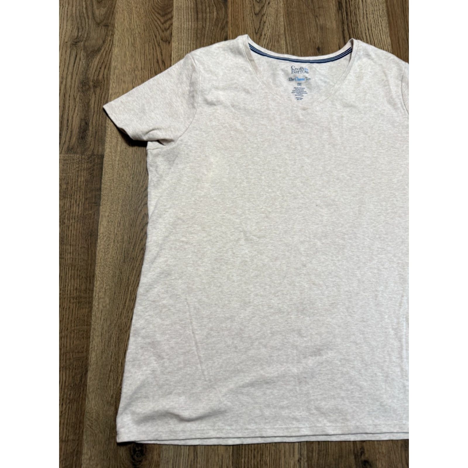 Croft & Barrow Croft & Barrow Shirt Women's XXL Tan V-neck Classic Tee Shirt Cotton, Short Sleeve, Pullover, Casual, Regular Fit, Brown, Basic Modern Tee, Women, 2XL Size XXL / US 16-18 / IT 52-54 - 3 Thumbnail